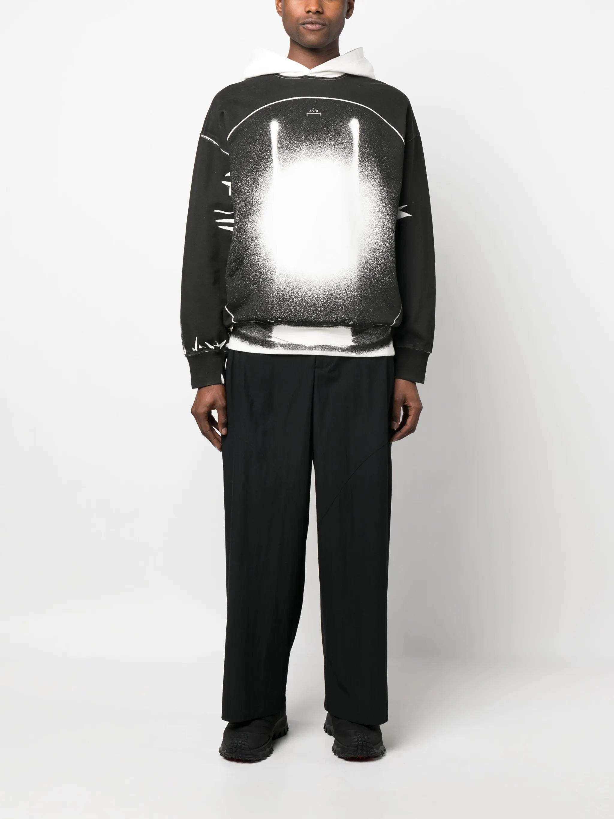 Exposure abstract-print hoodie