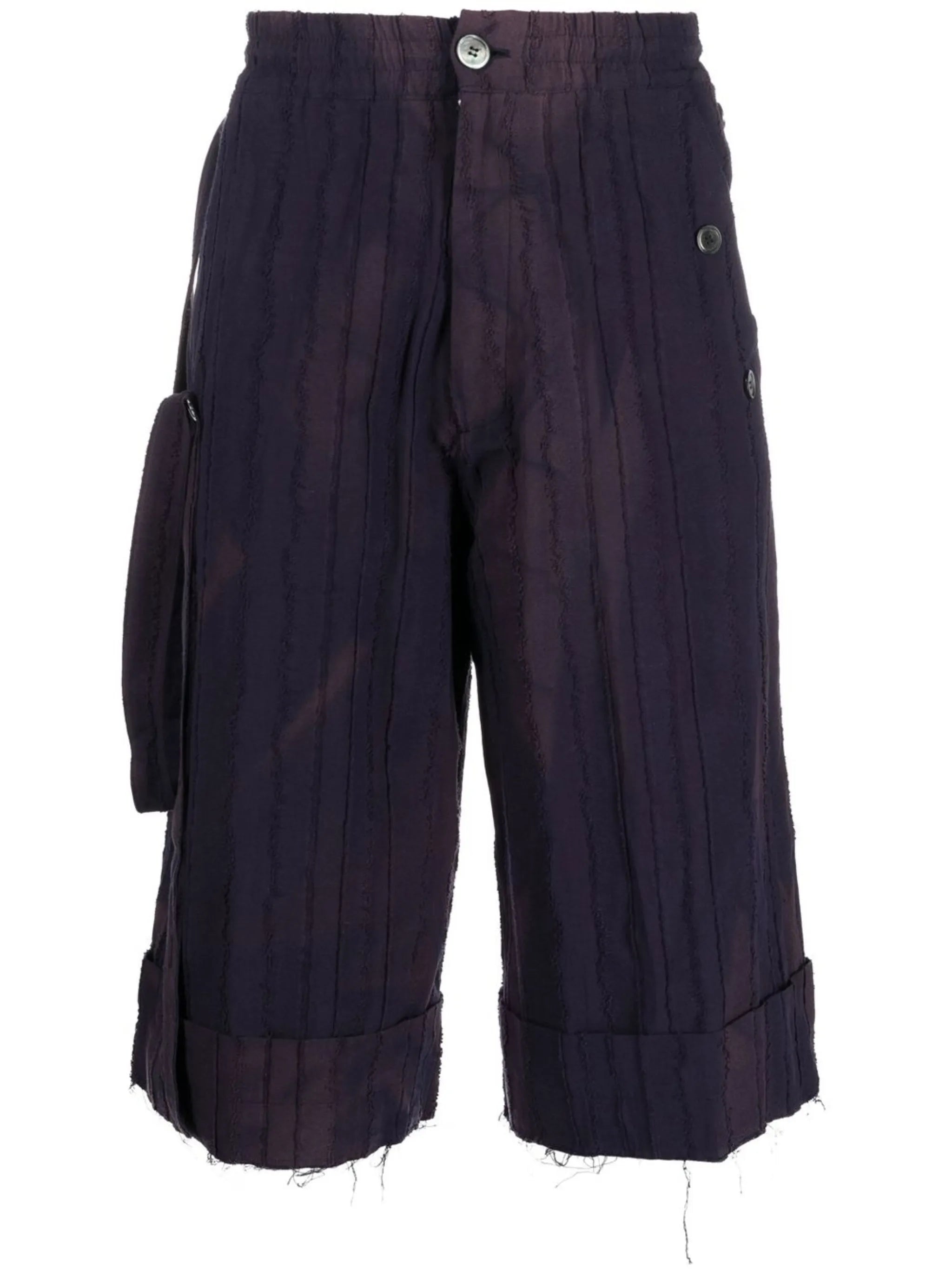 bleached below-knee shorts