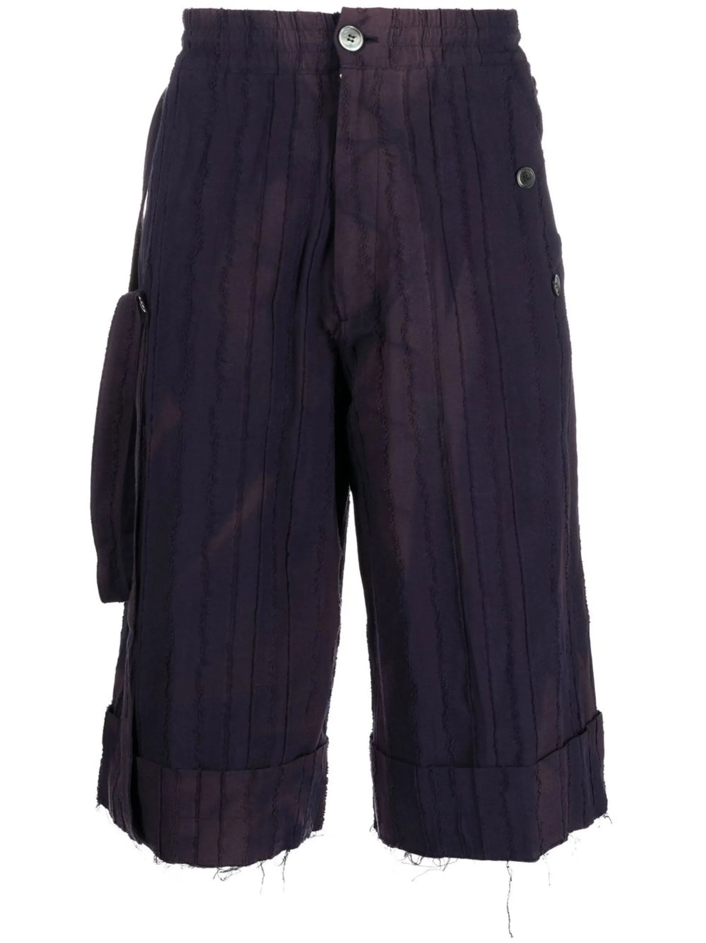 bleached below-knee shorts