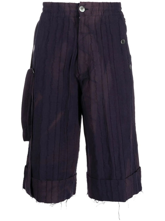 bleached below-knee shorts