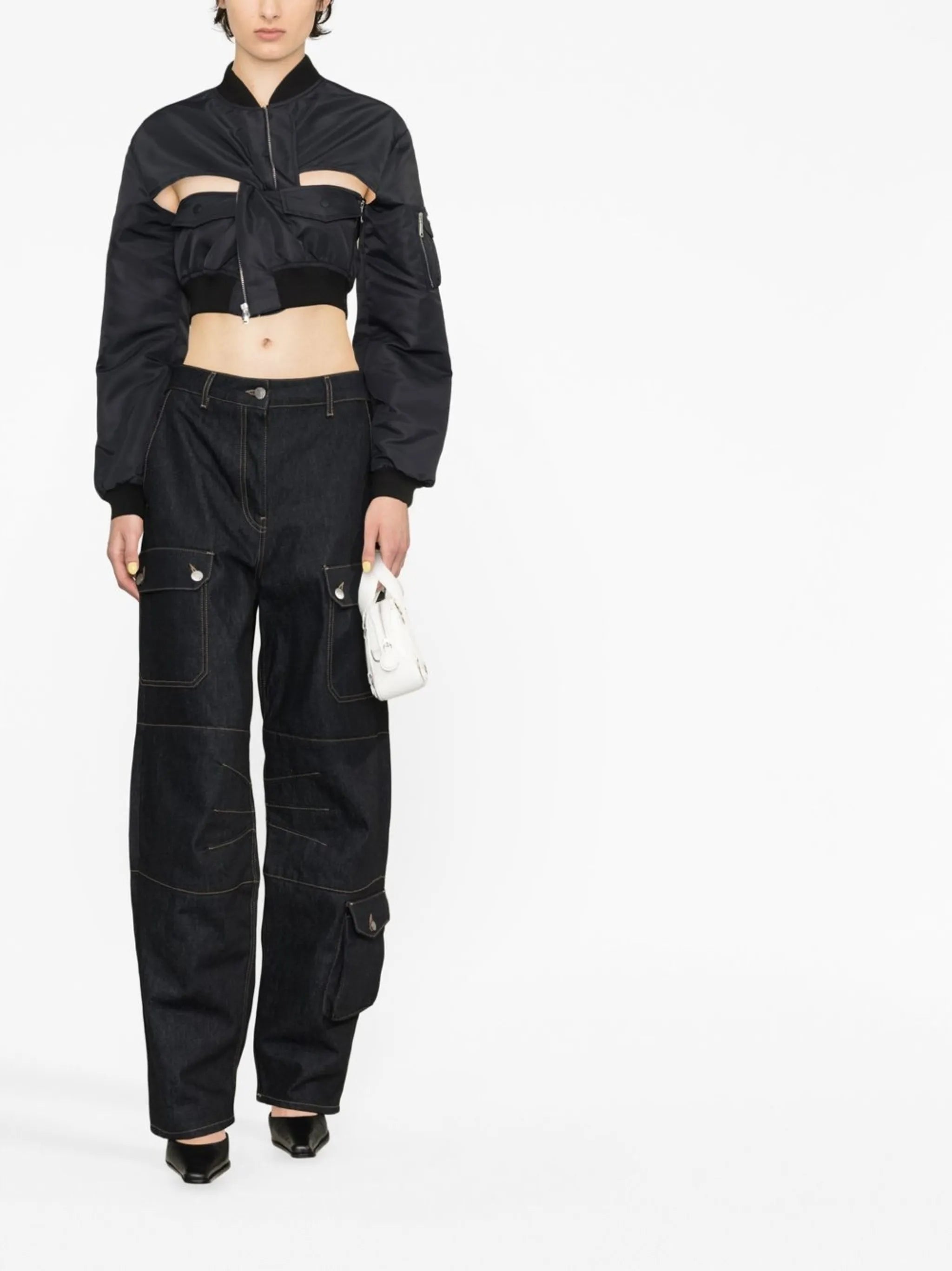 cropped bomber jacket