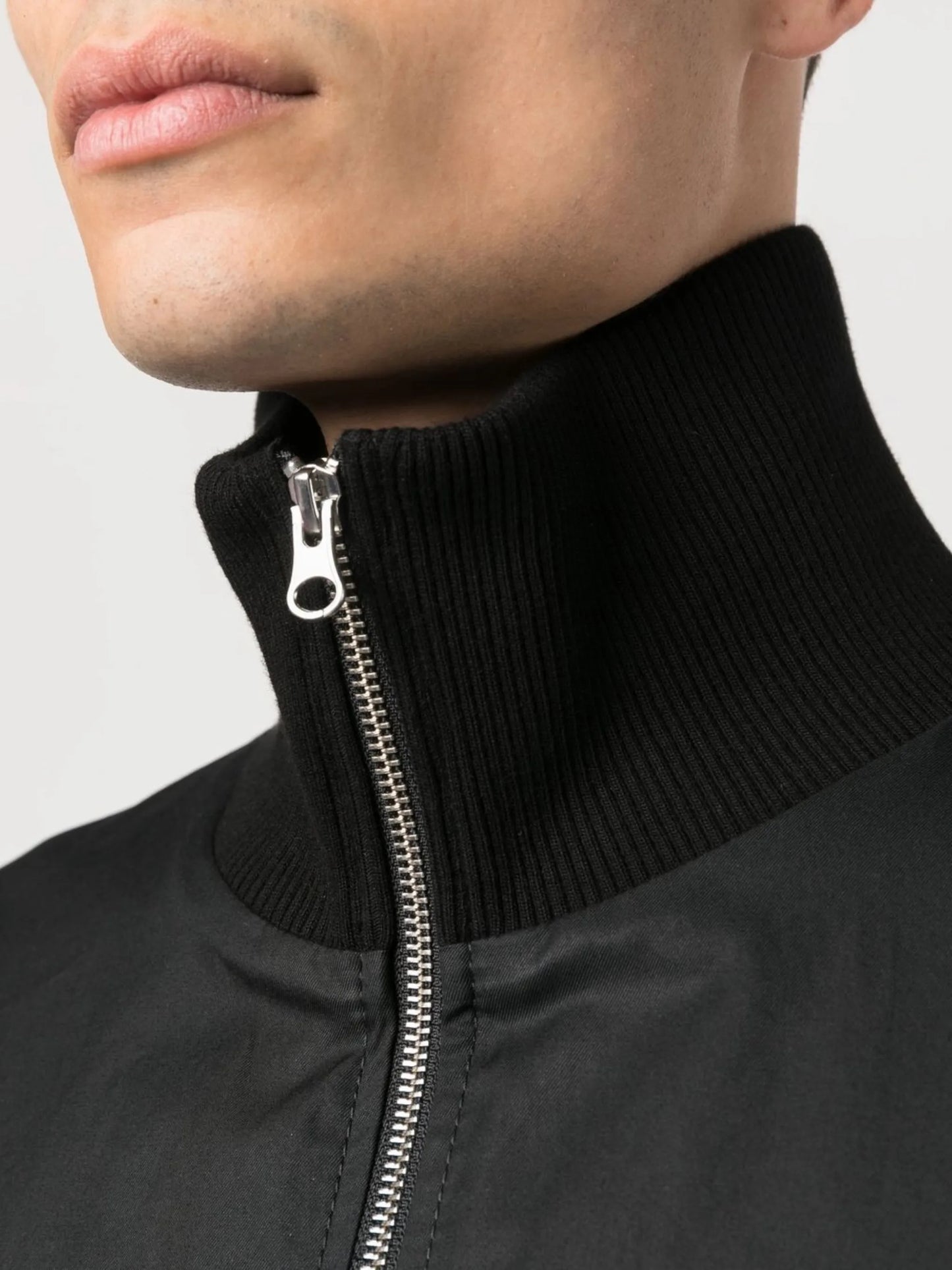 funnel-neck bomber jacket