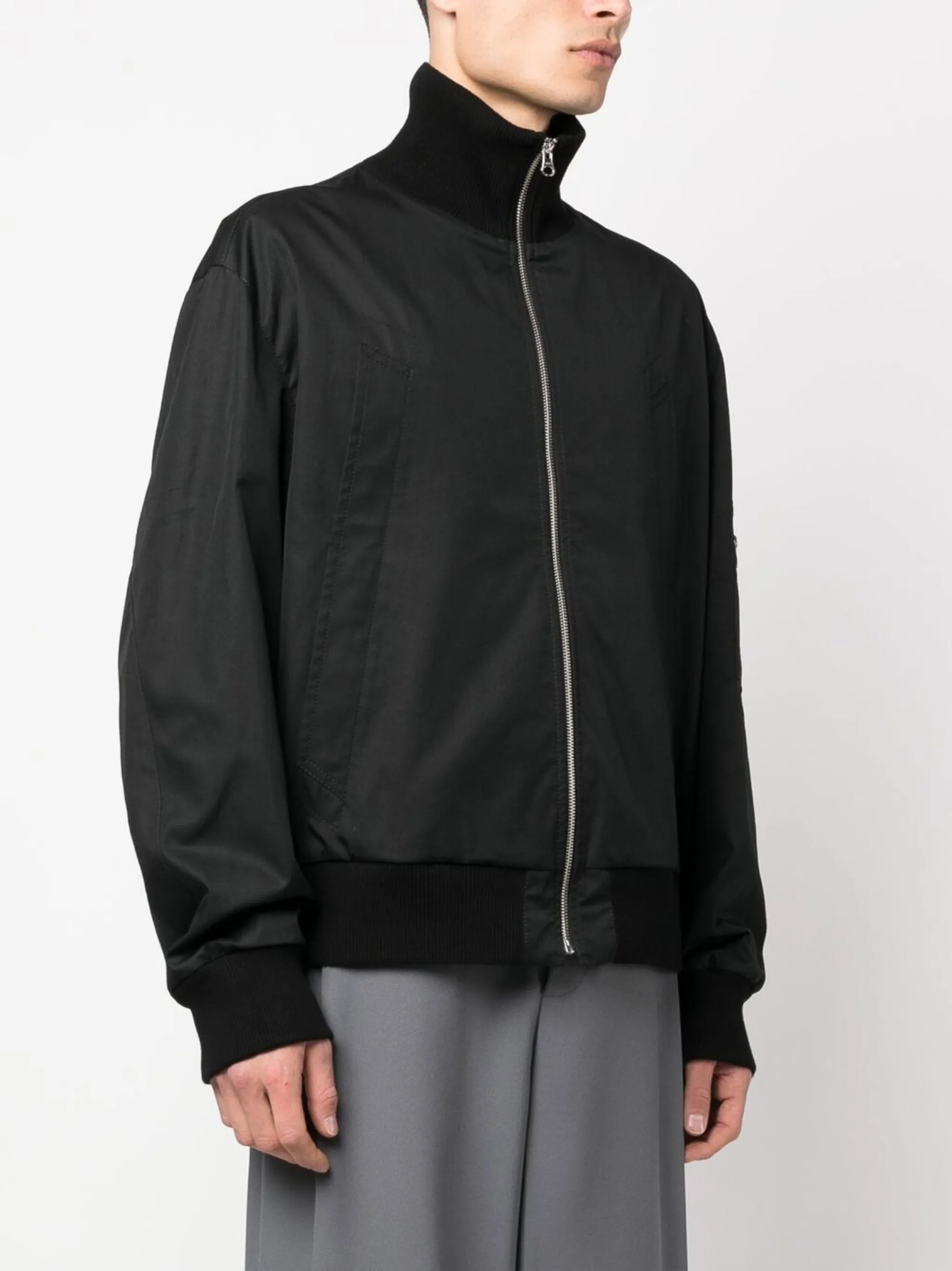 funnel-neck bomber jacket