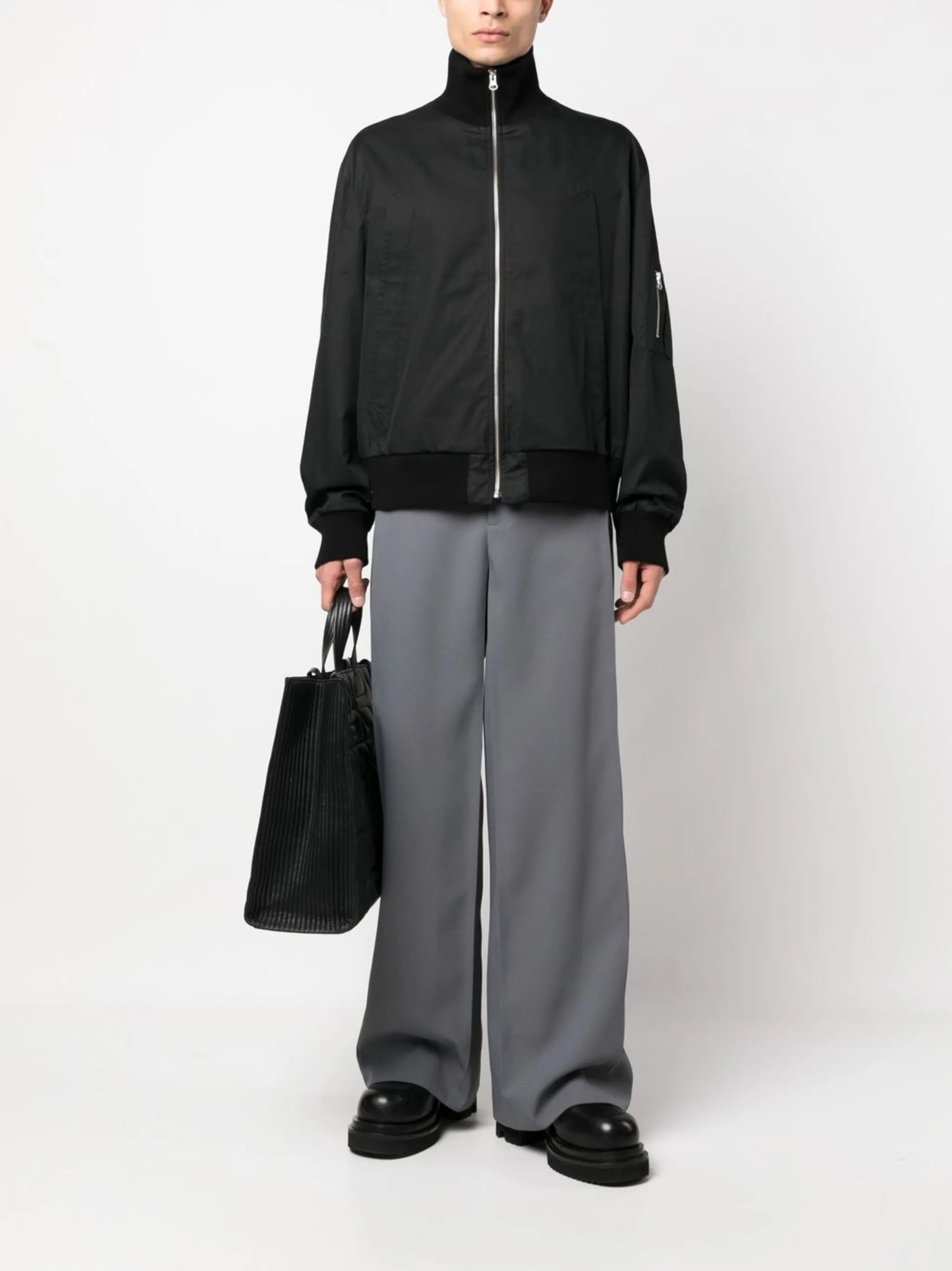 funnel-neck bomber jacket