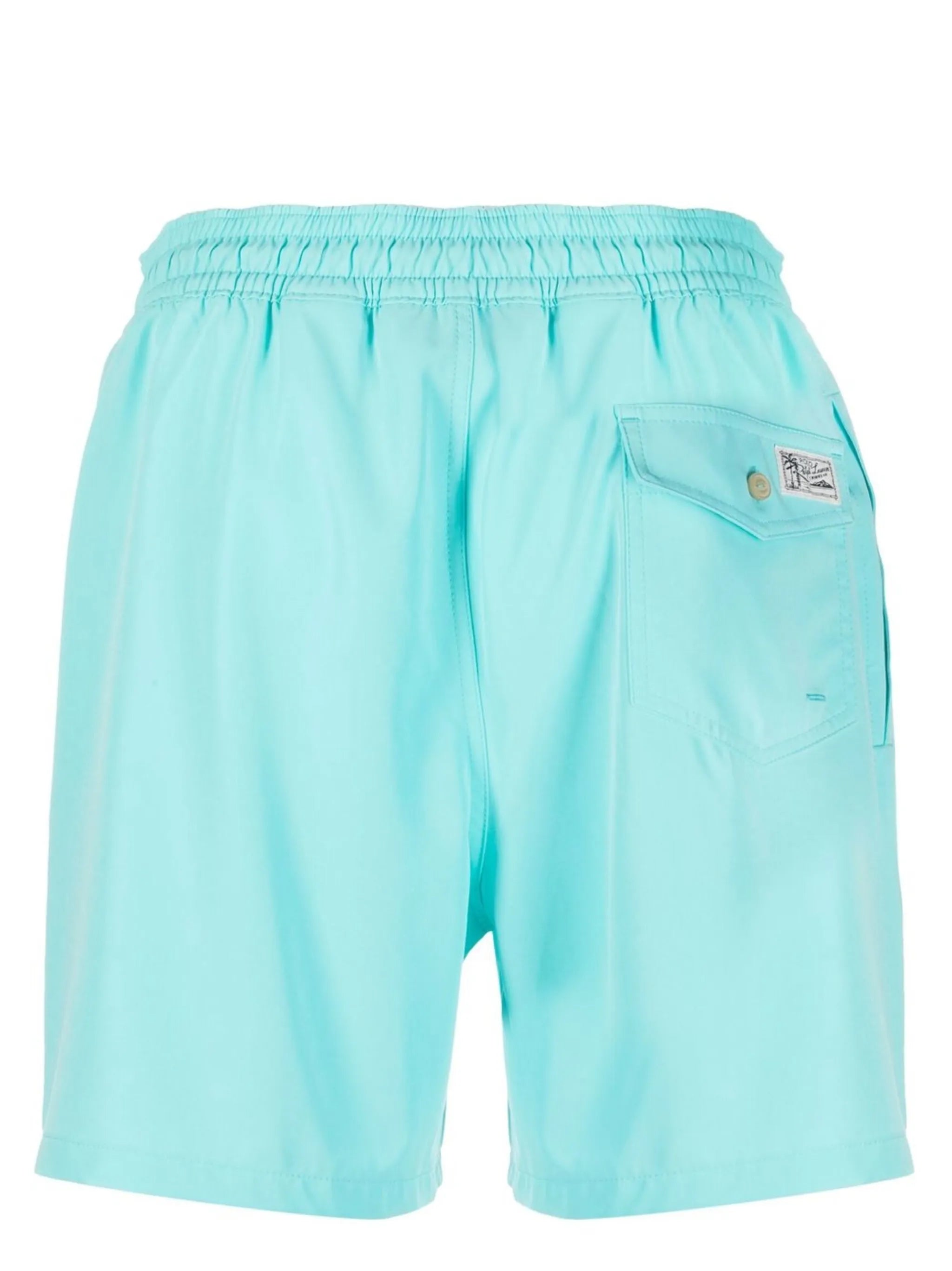 logo-embroidered drawstring swim shorts