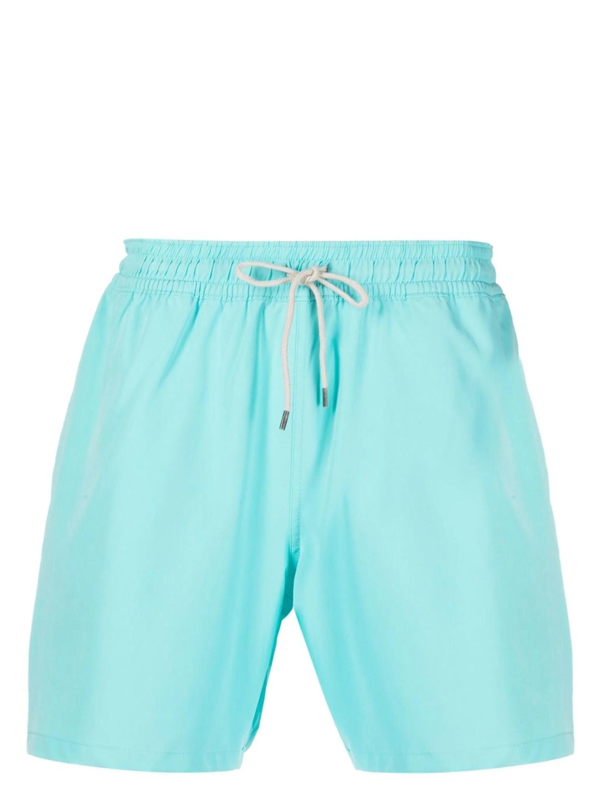 logo-embroidered drawstring swim shorts