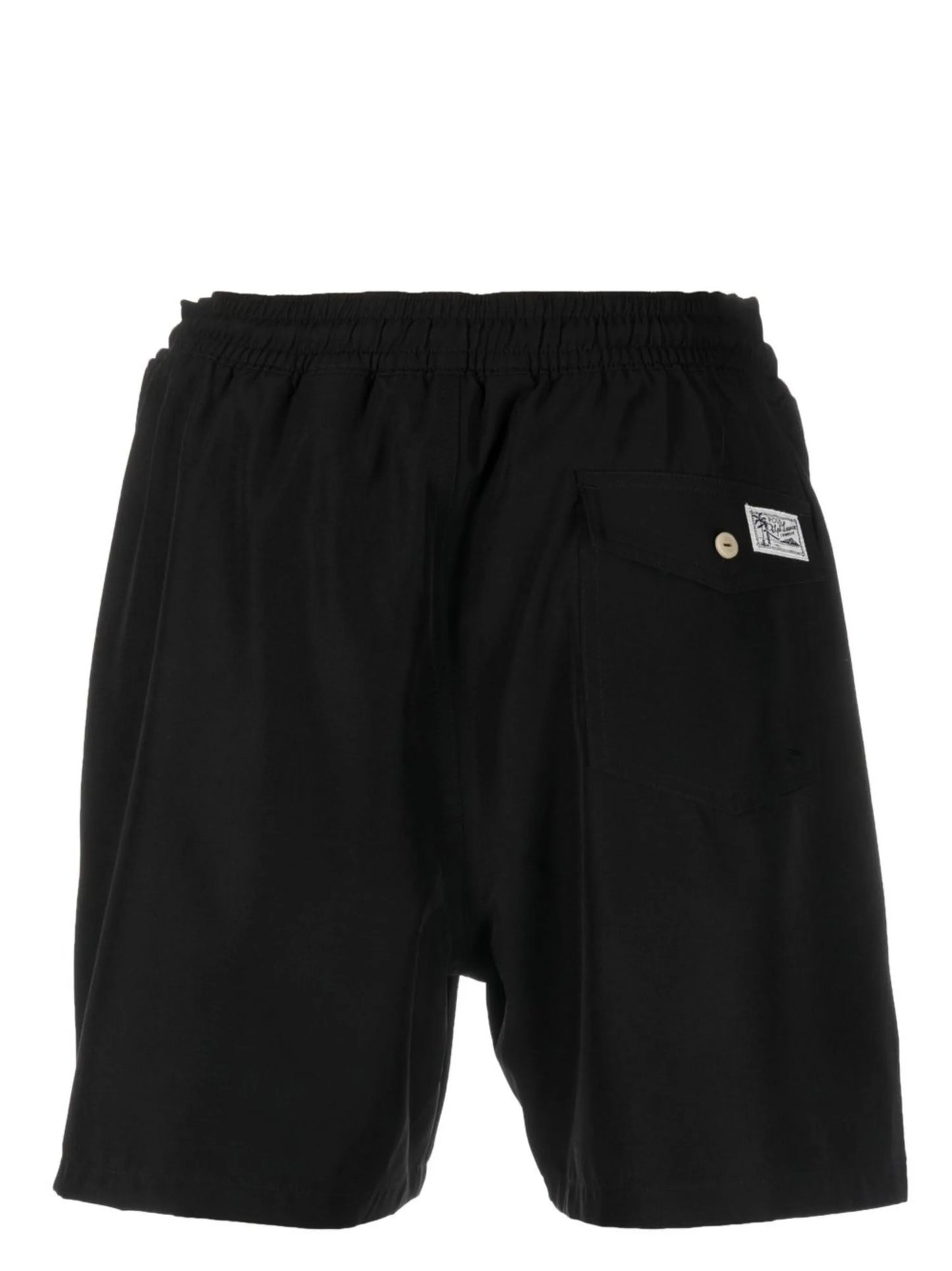 drawstring-waist swim shorts
