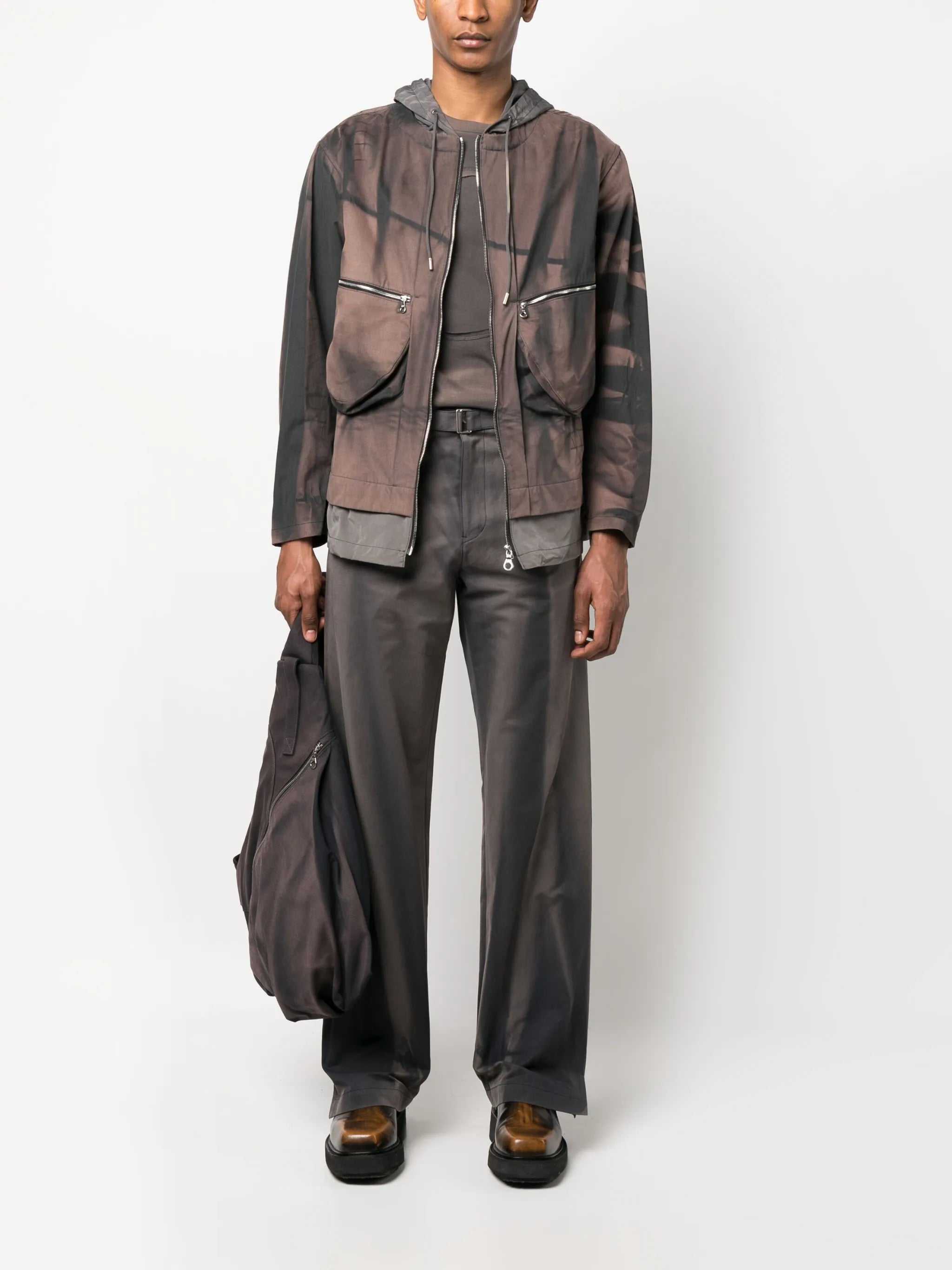sun-bleached straight trousers