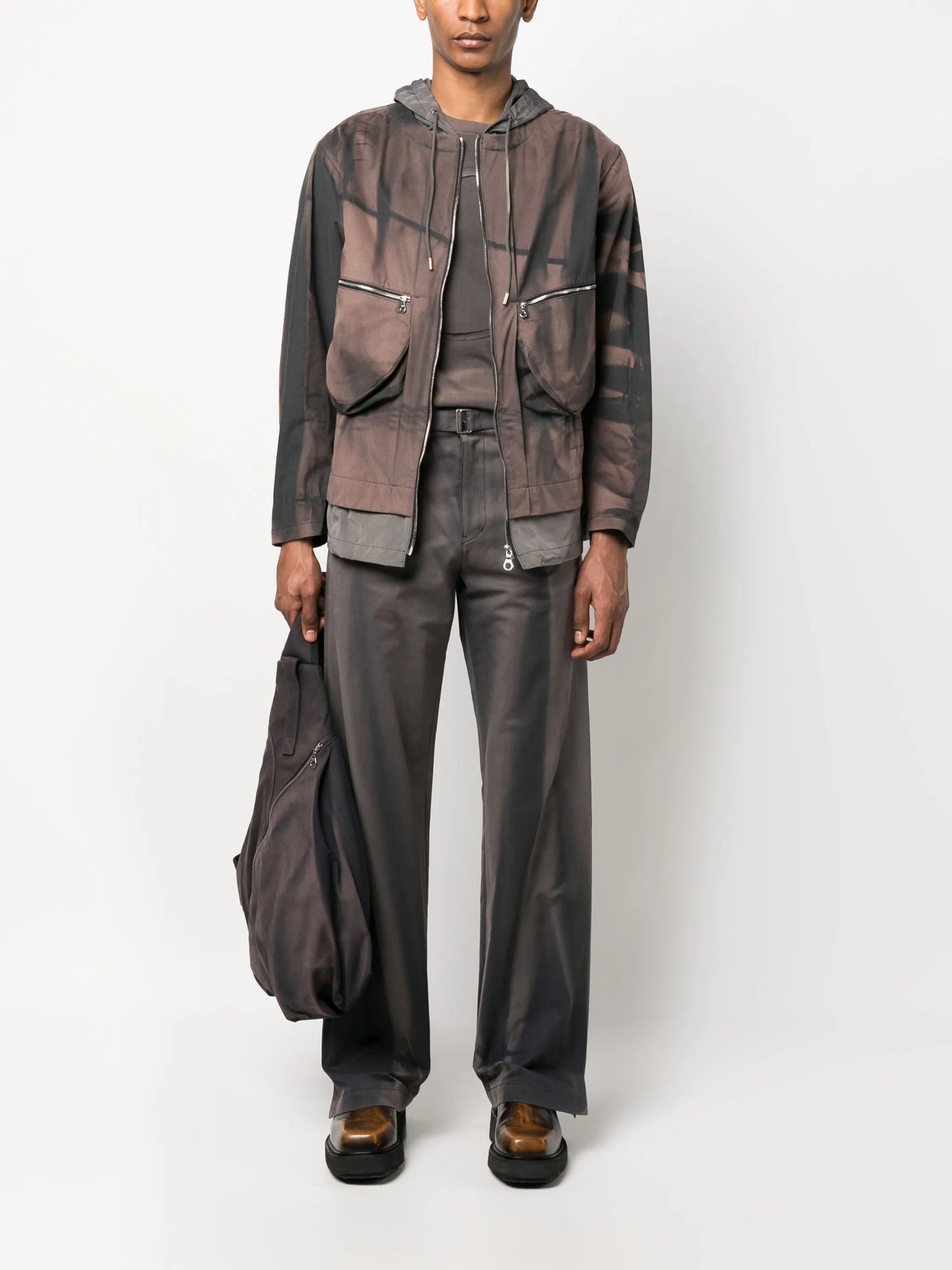 sun-bleached straight trousers