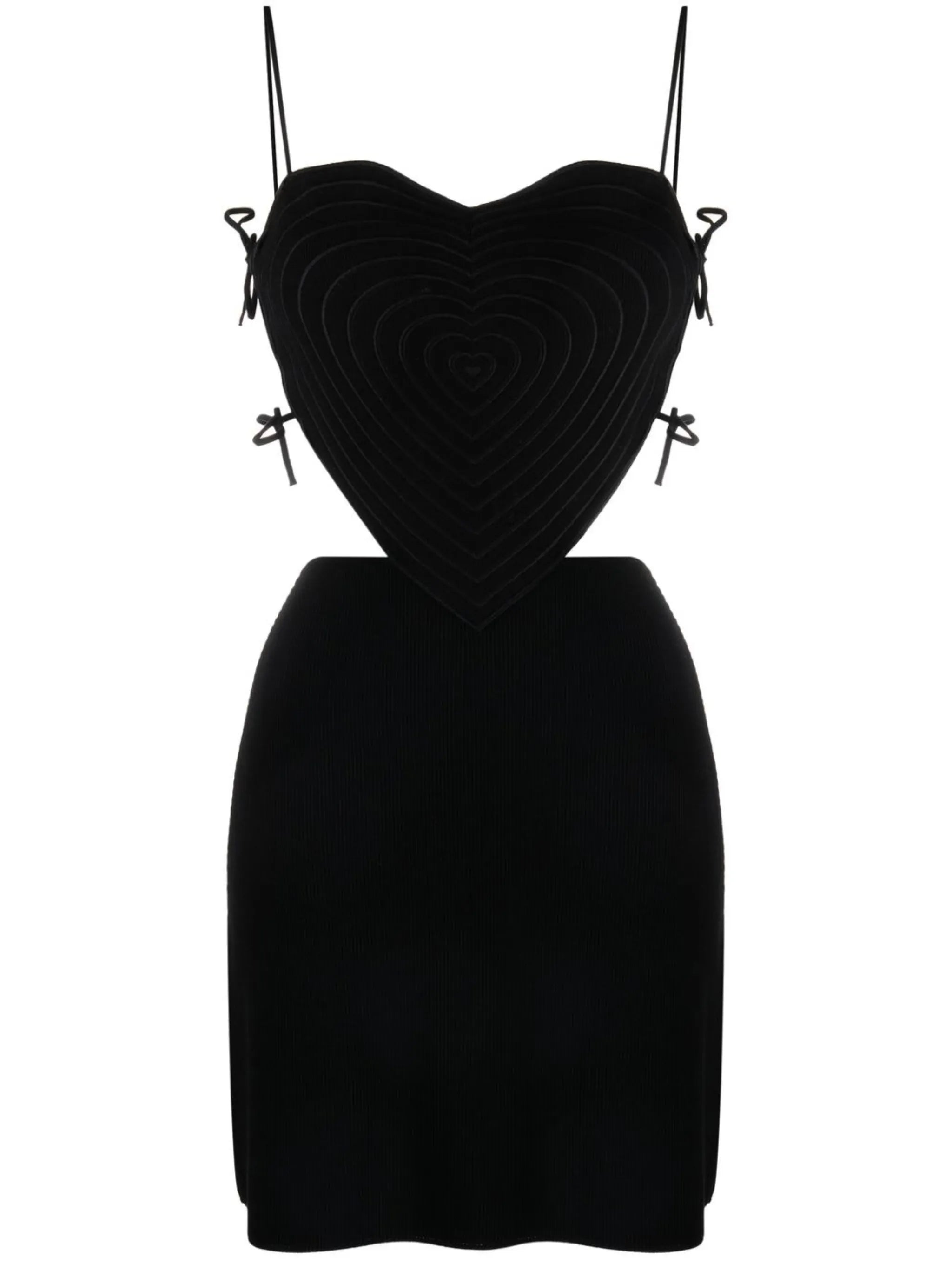Black Cut Out Ribbed Mini Dress