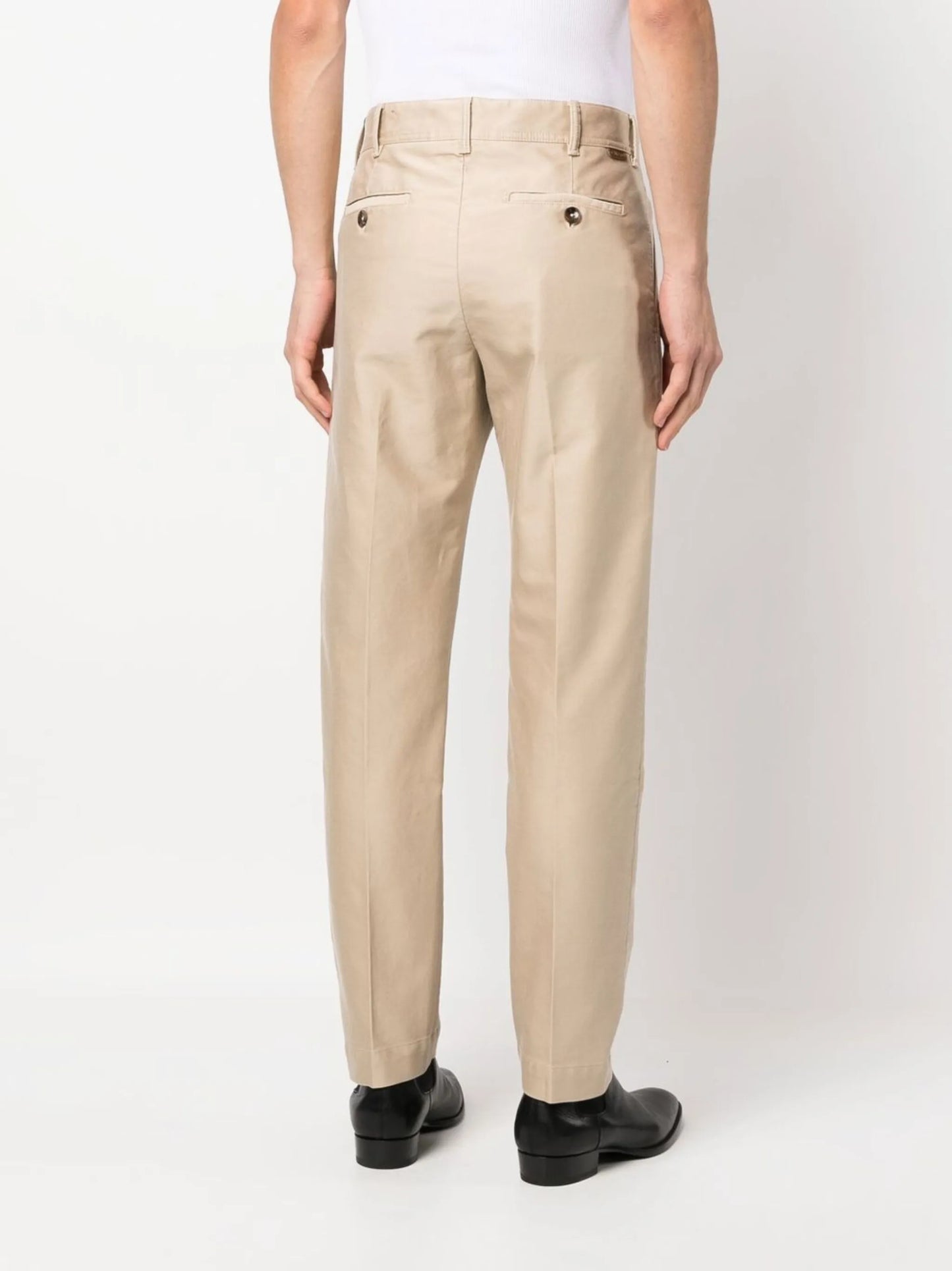 tapered cotton trousers