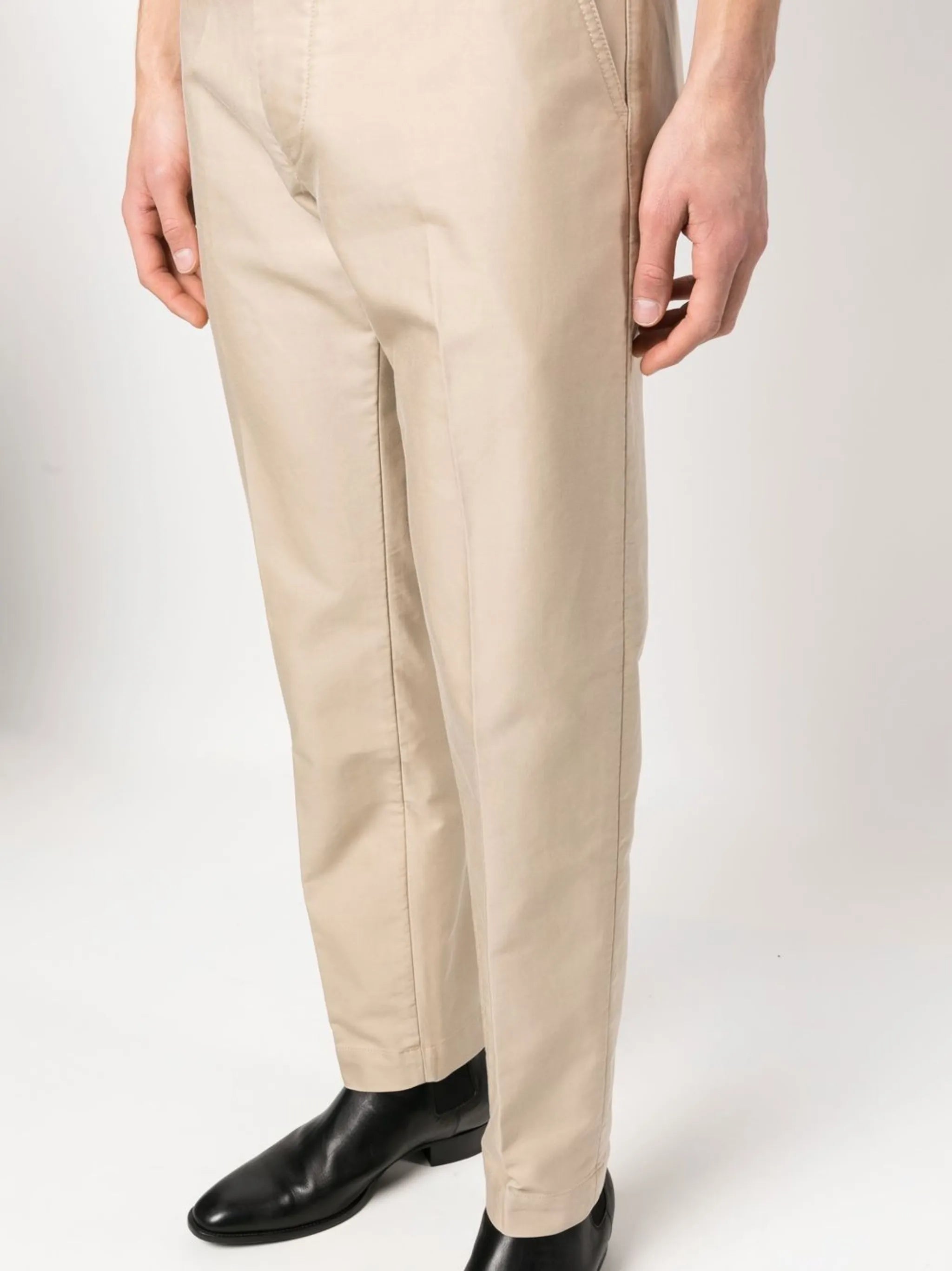 tapered cotton trousers
