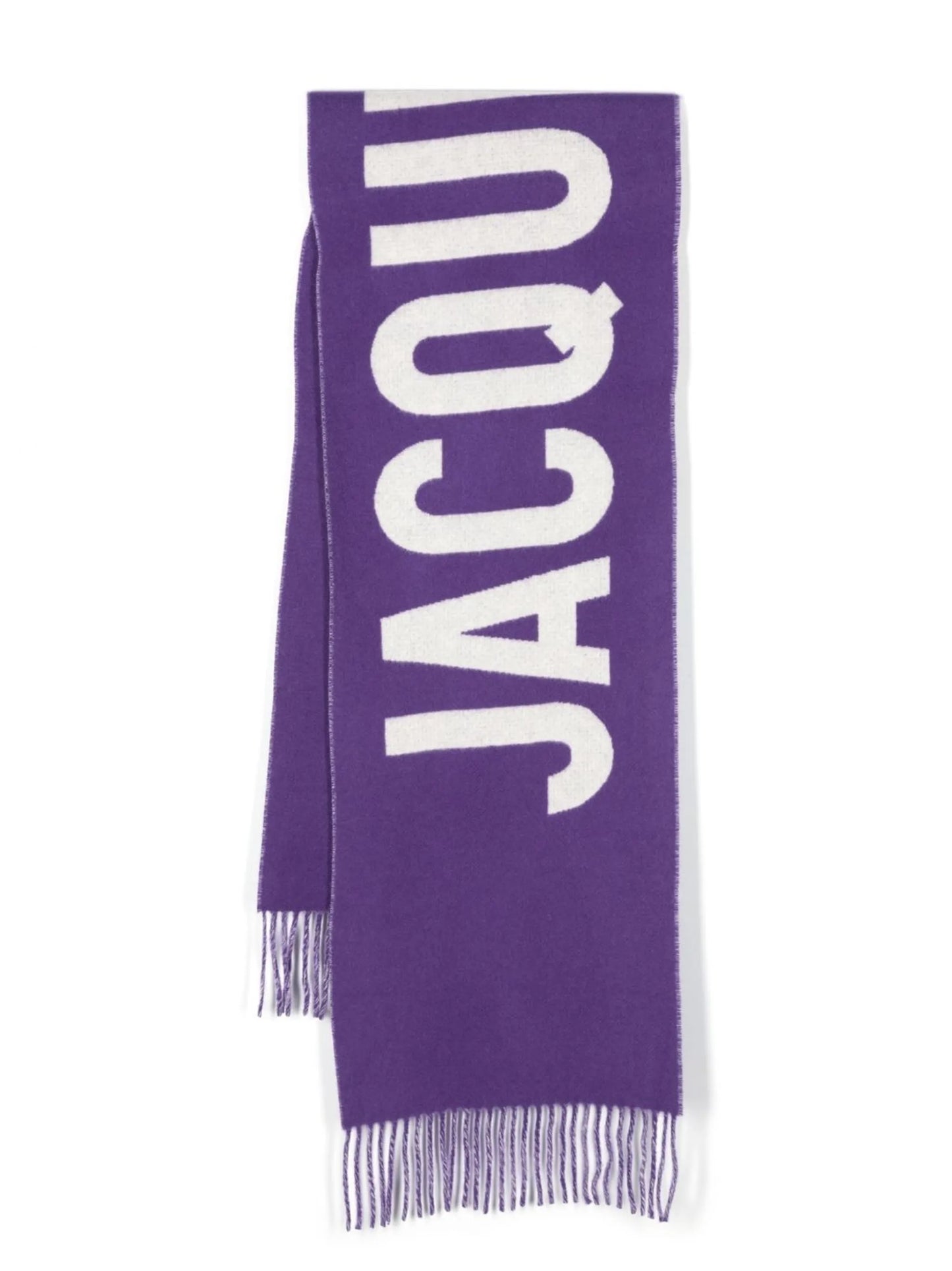 intarsia-knit logo scarf