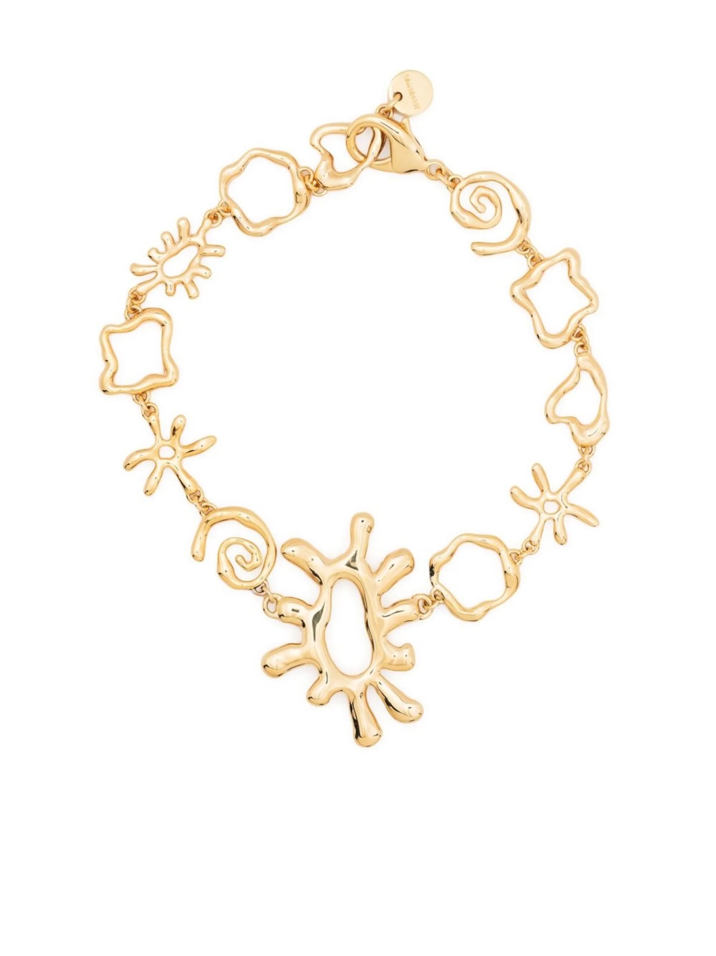charm-detail gold-tone bracelet