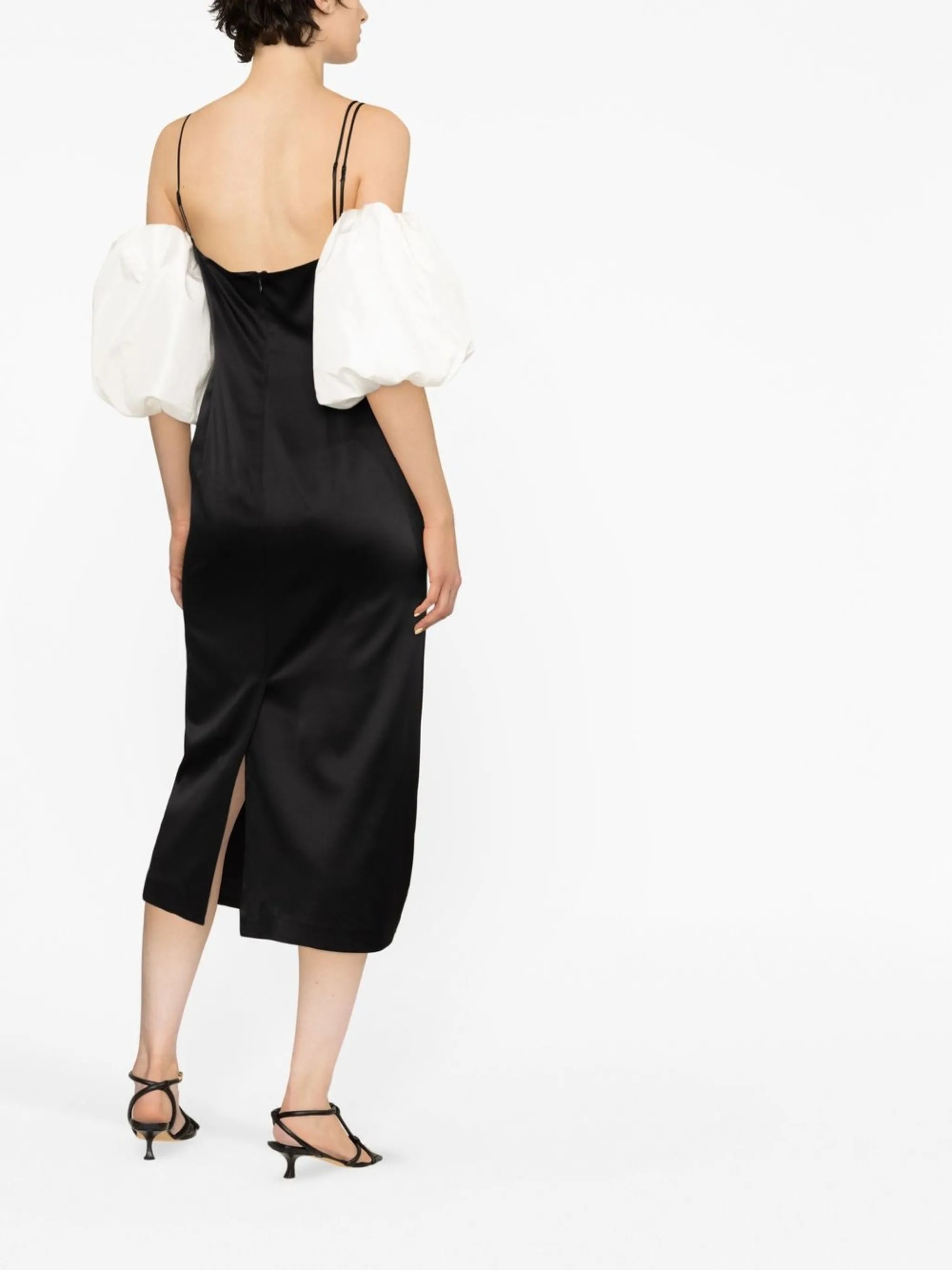 Stevie puff-sleeve midi dress