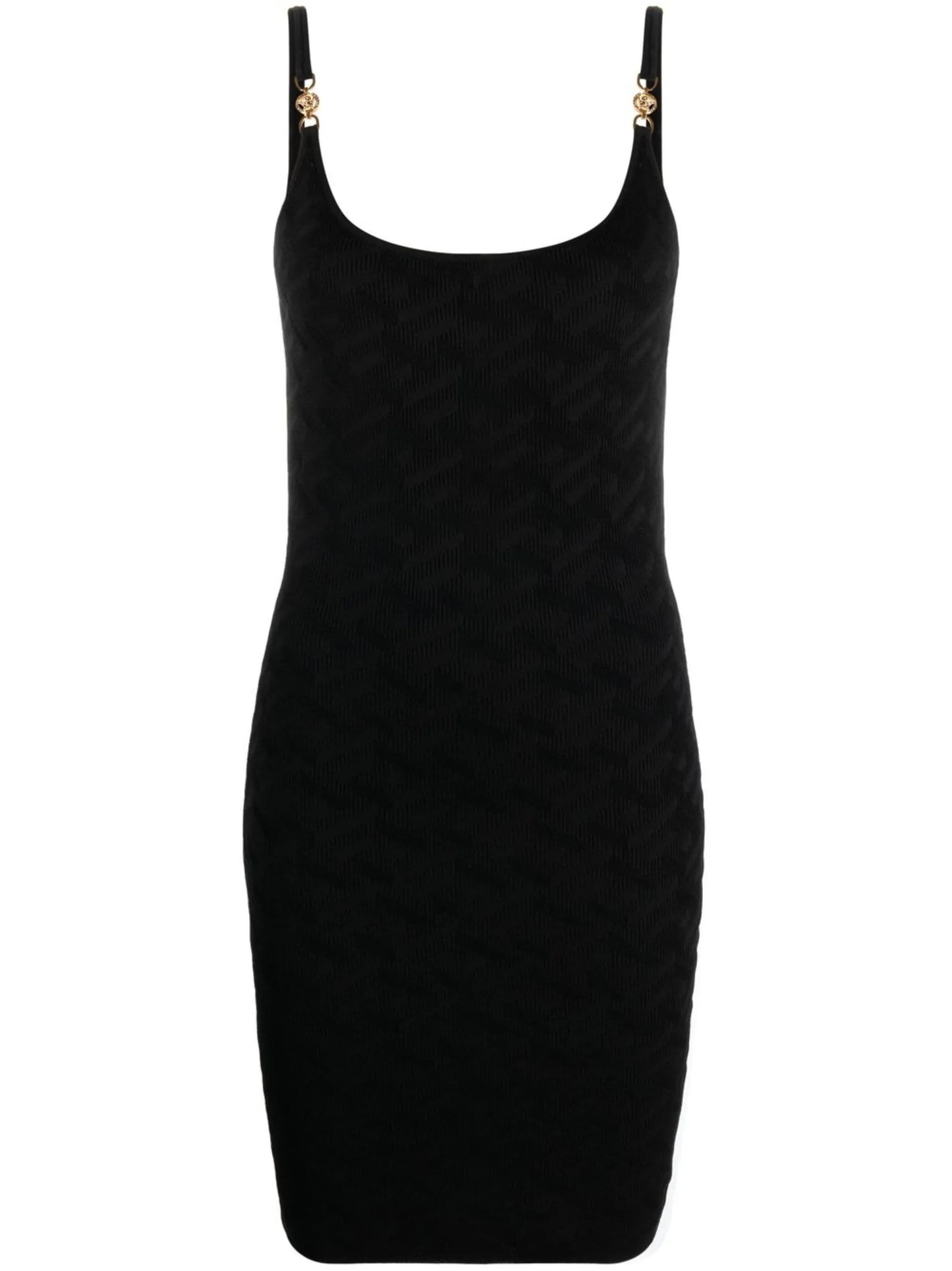 La Greca-pattern knitted dress