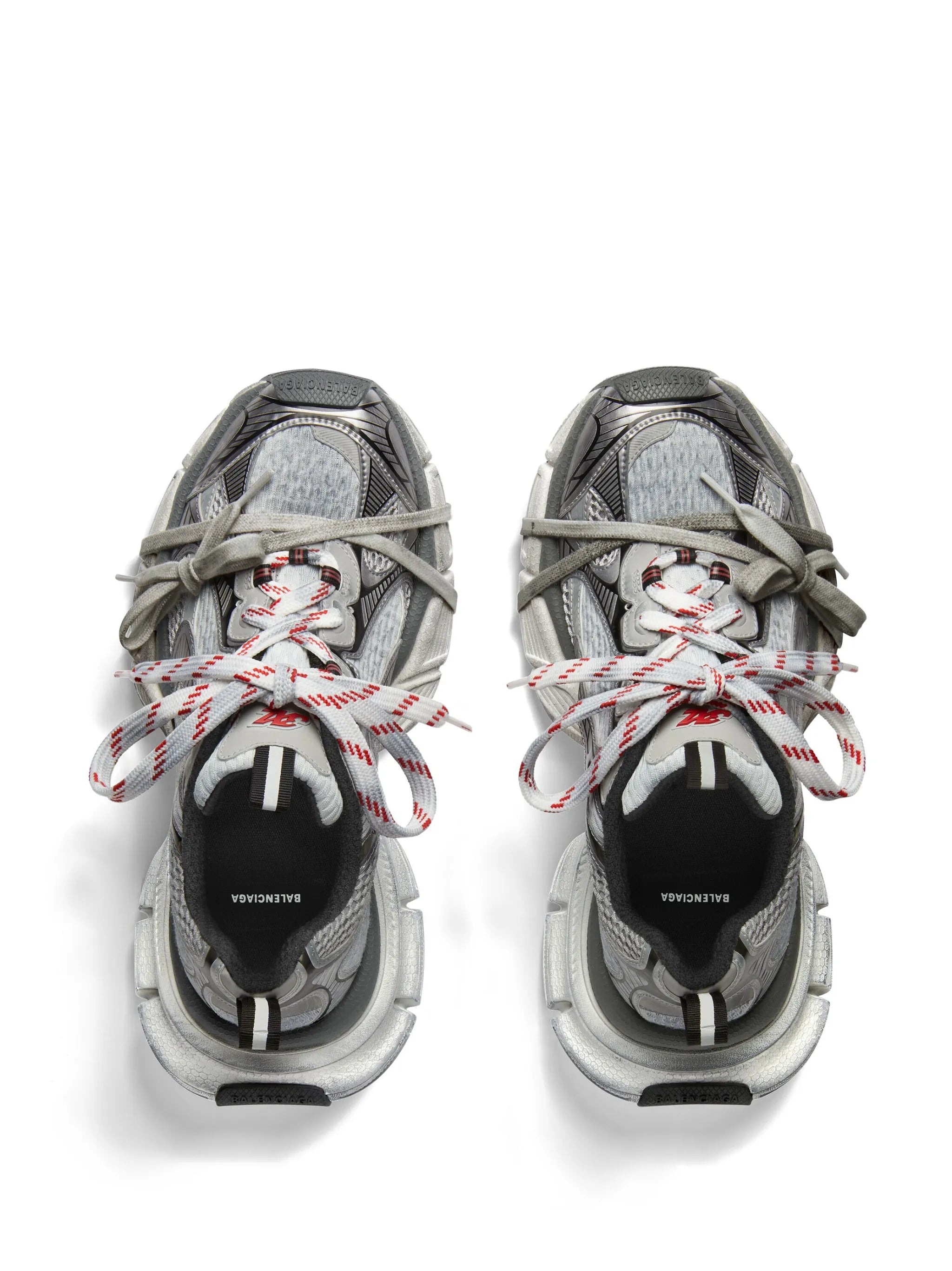 3XL panelled lace-up sneakers
