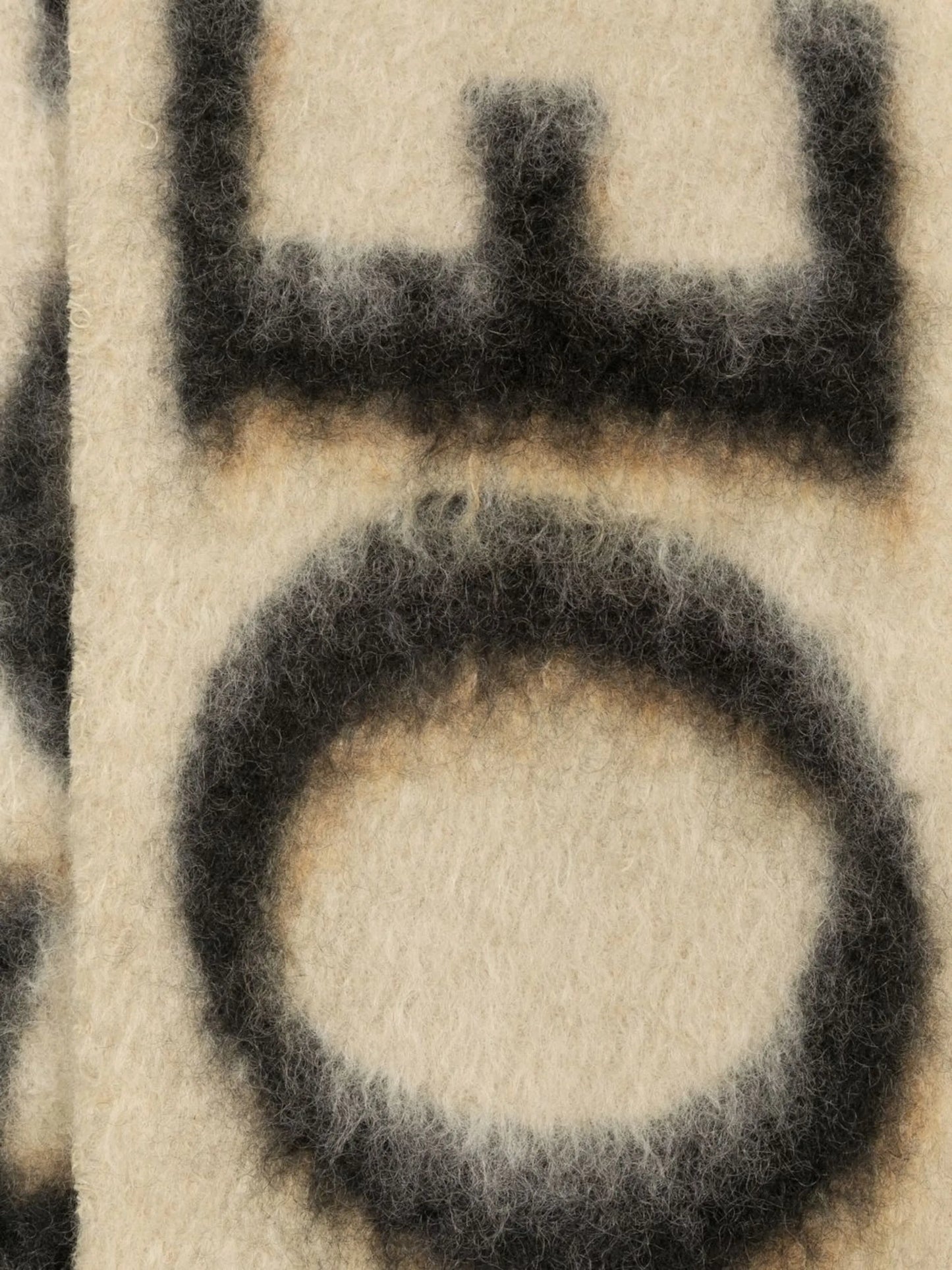 logo-intarsia fringed scarf