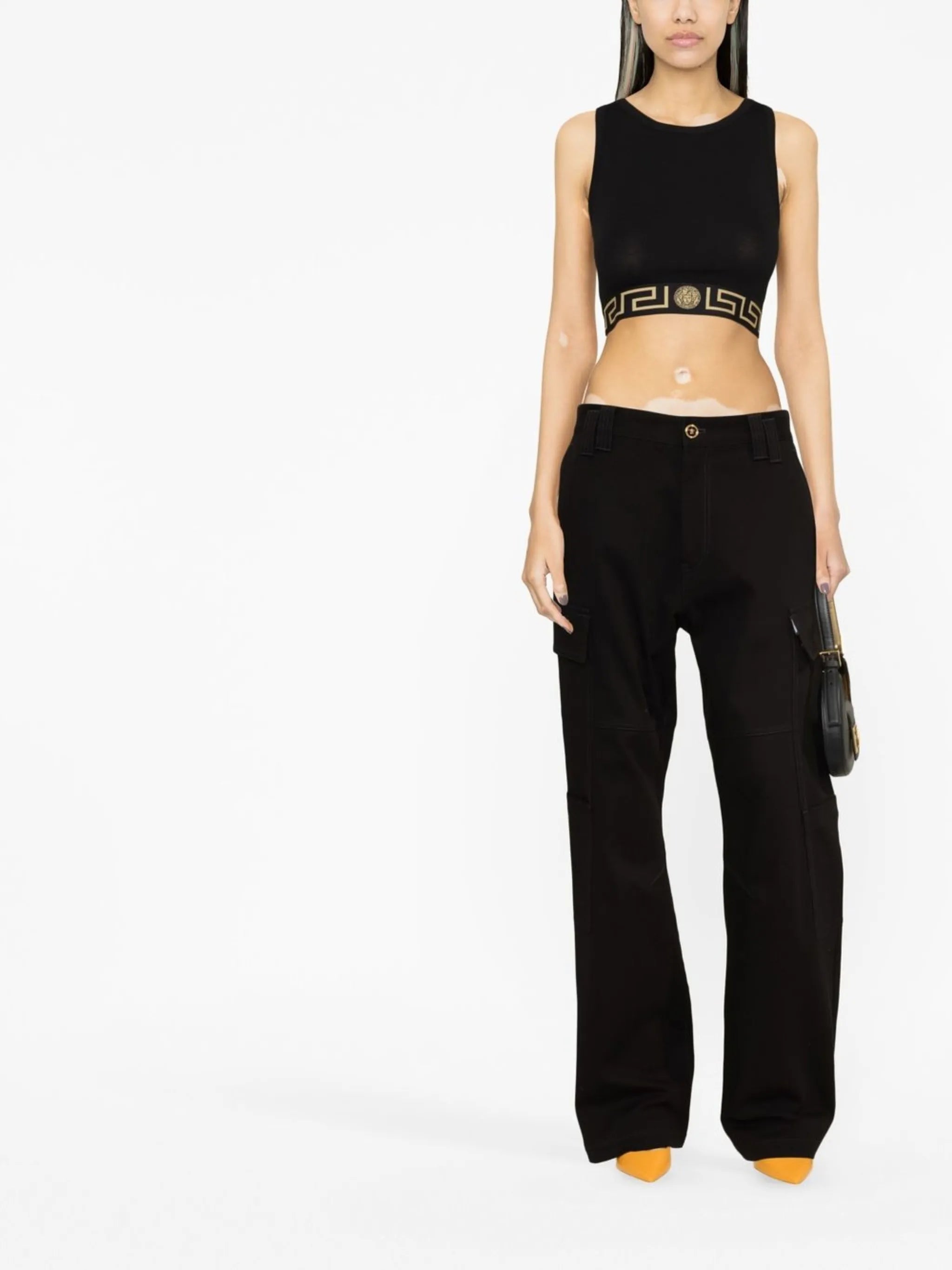 Greca Border crop top