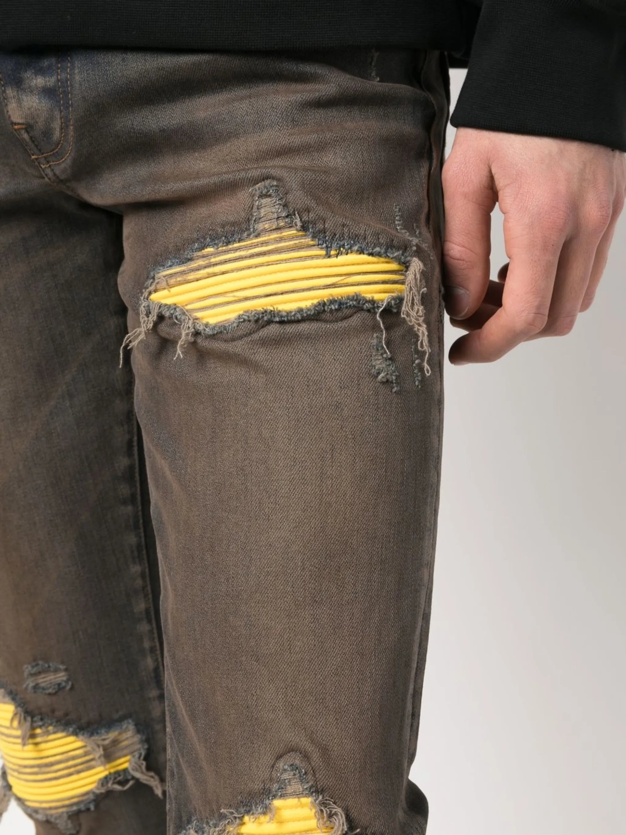 ripped-detail skinny jeans