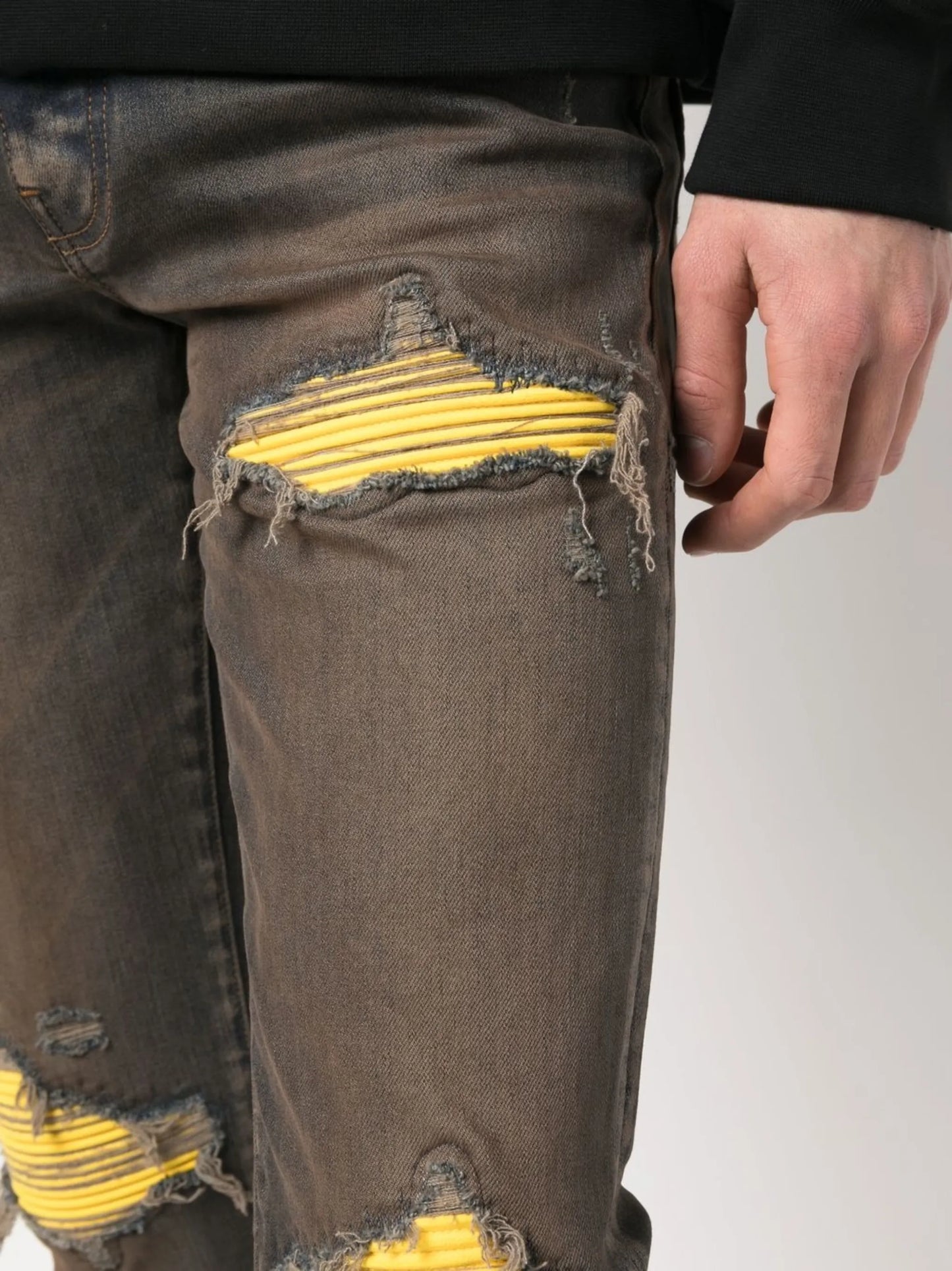 ripped-detail skinny jeans