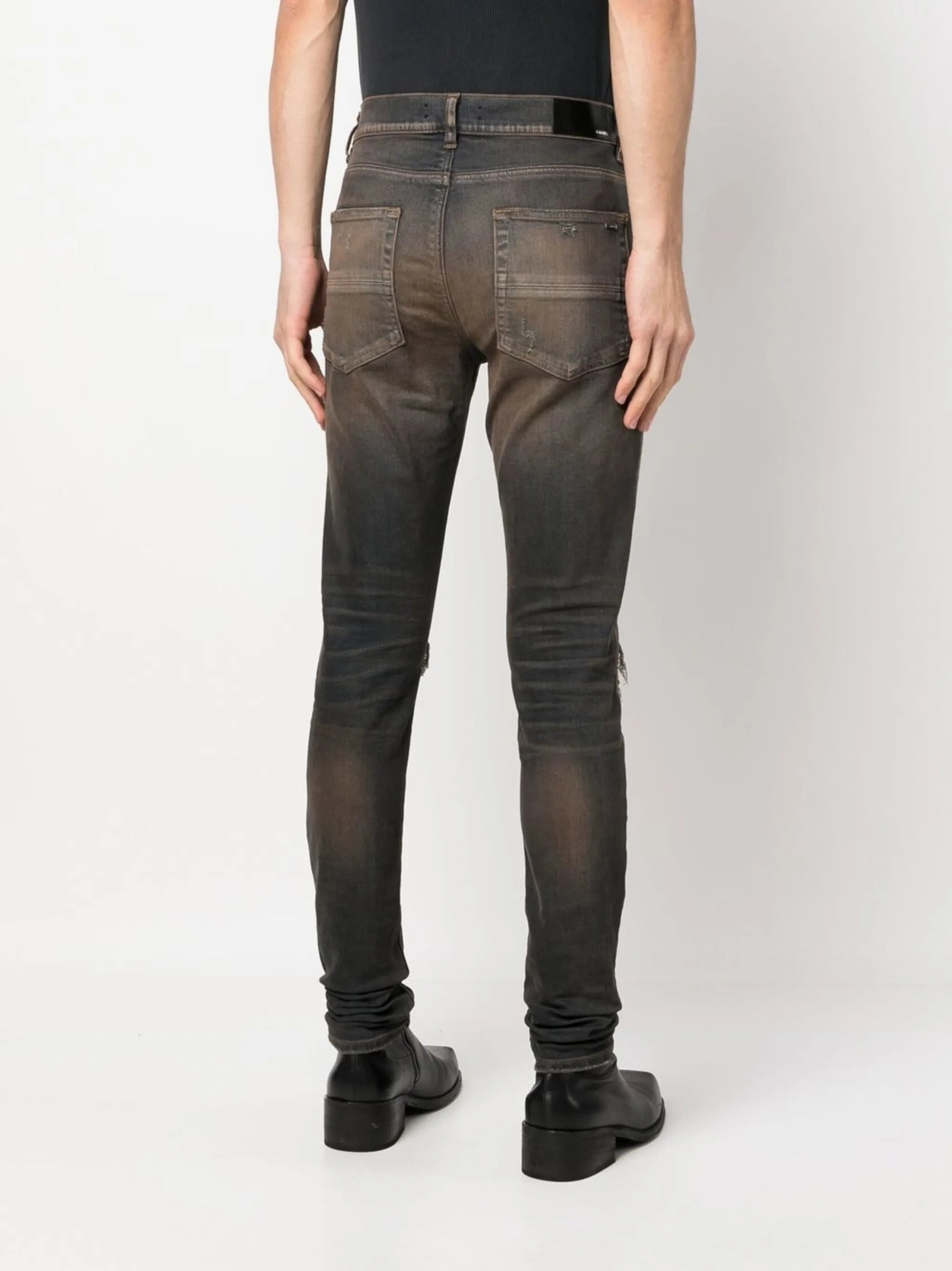 ripped-detail skinny jeans