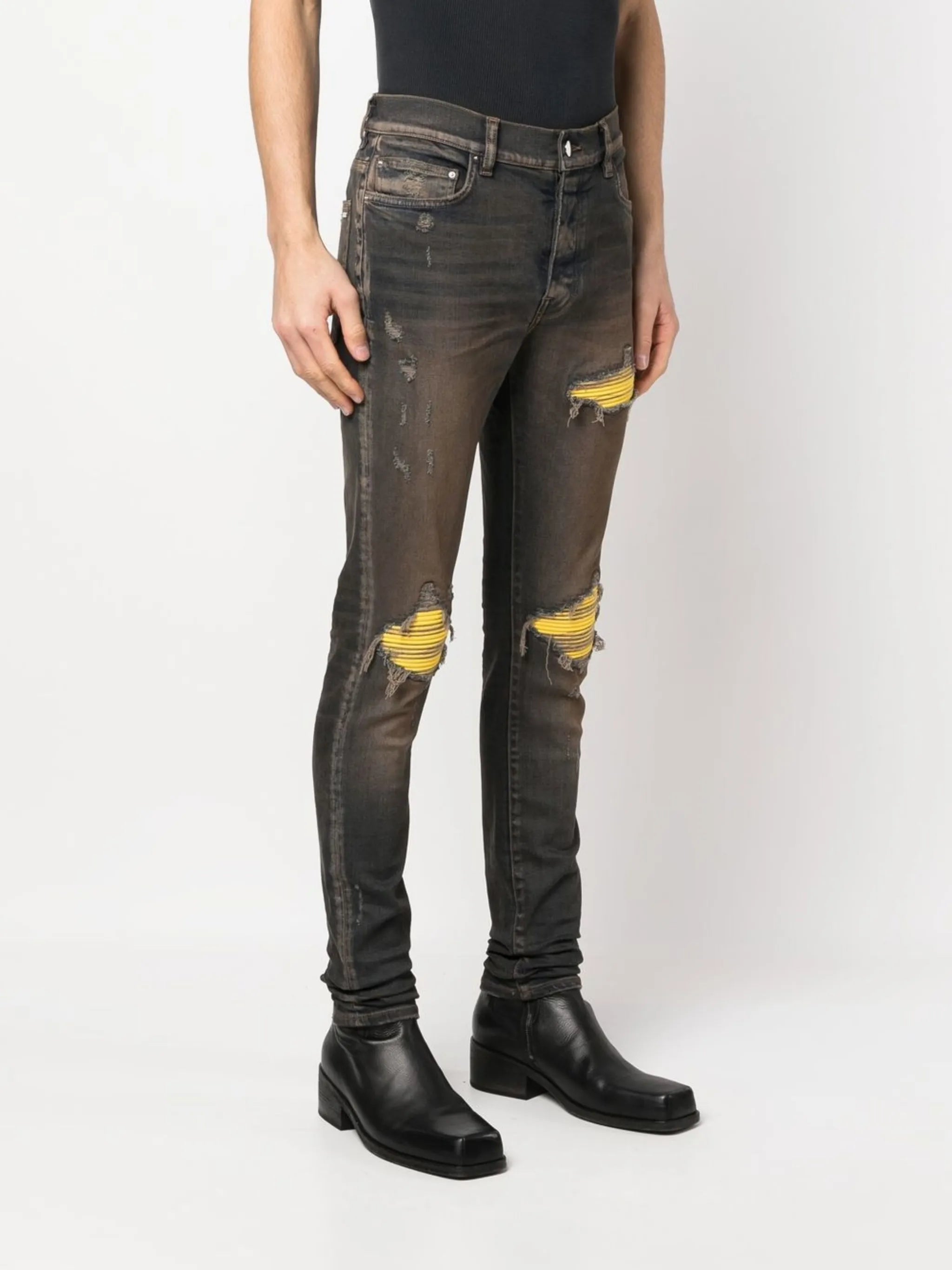 ripped-detail skinny jeans