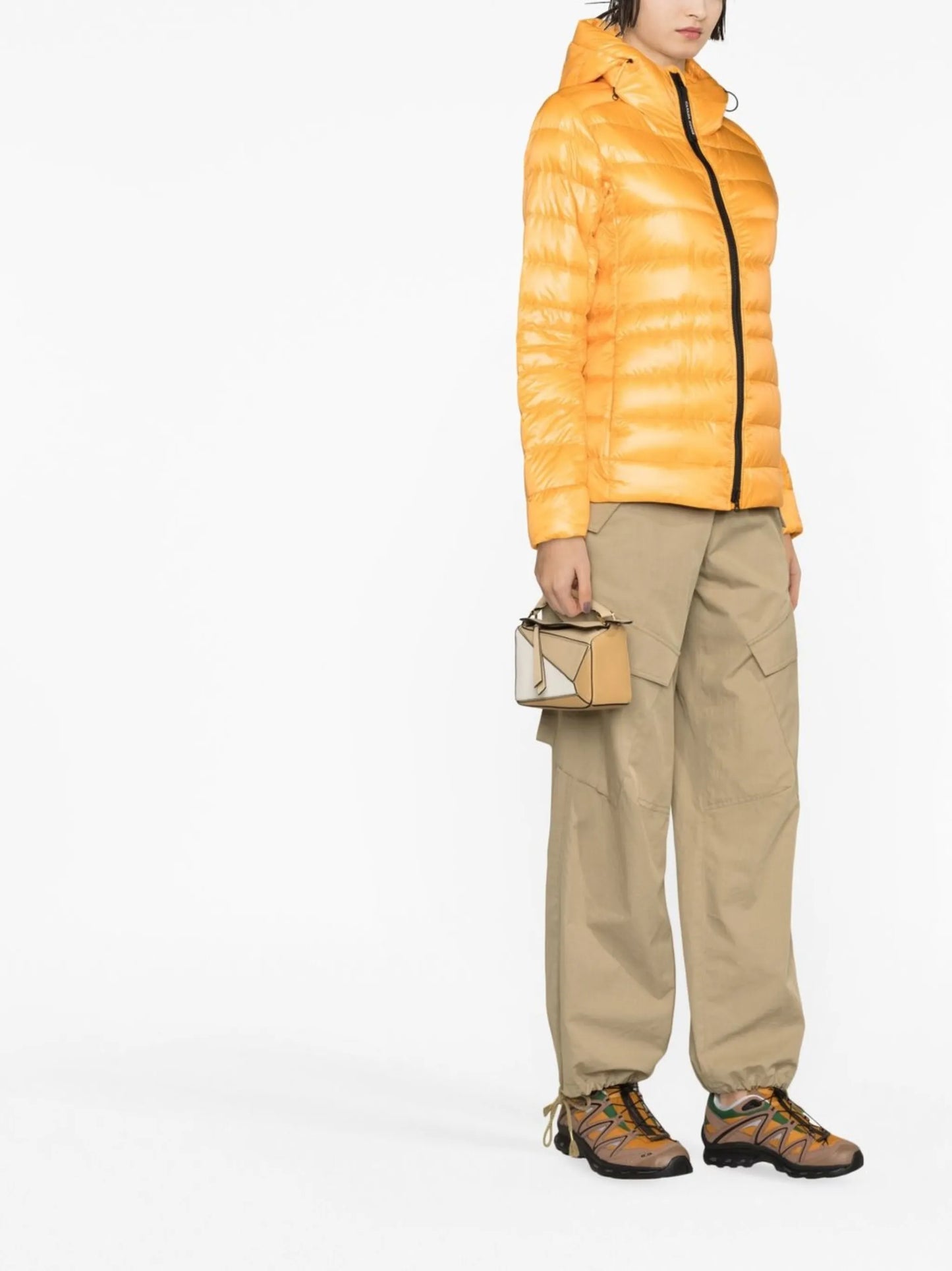 logo-patch padded down jacket