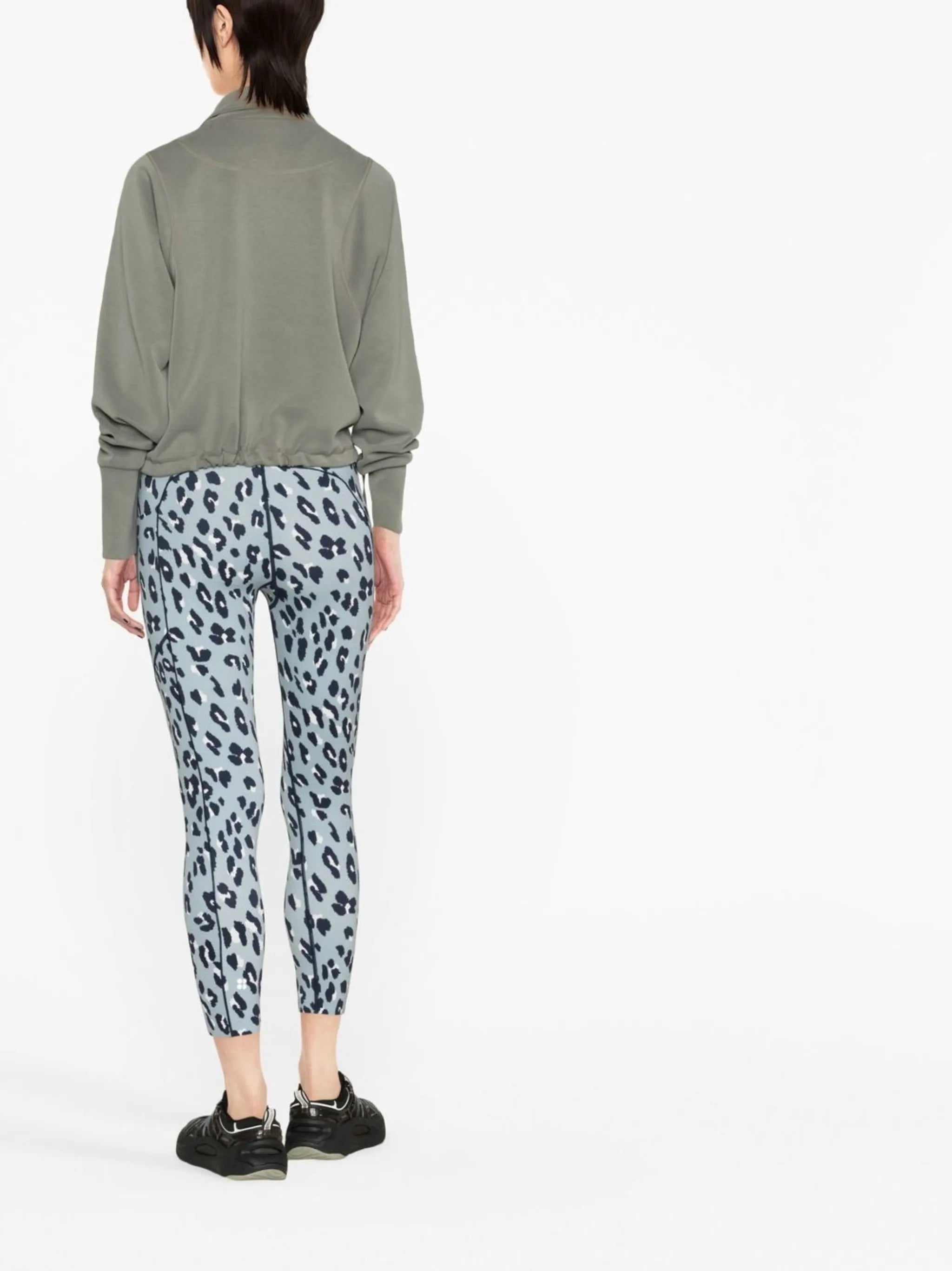 half-zip high-neck sweatshirt