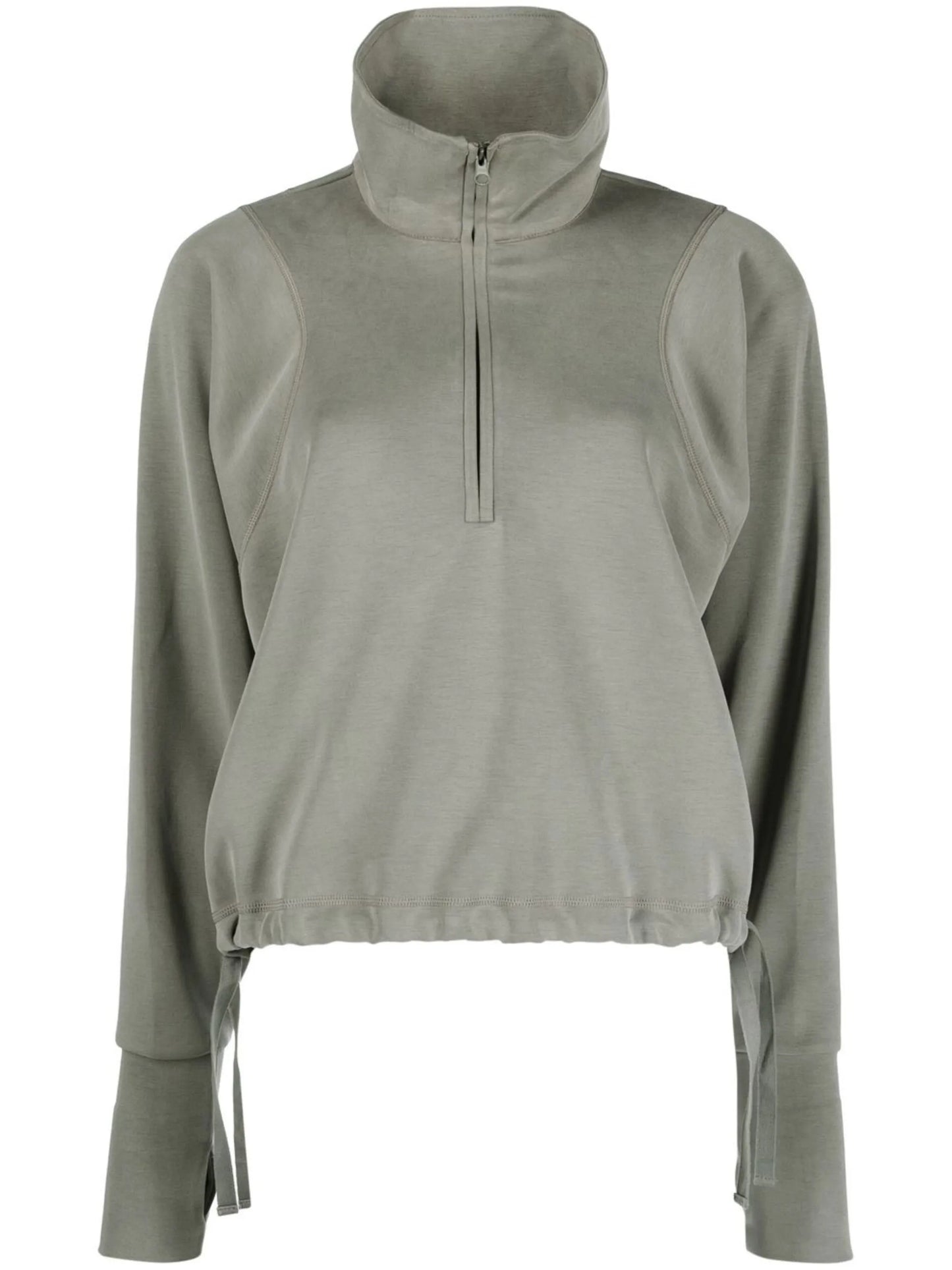 half-zip high-neck sweatshirt