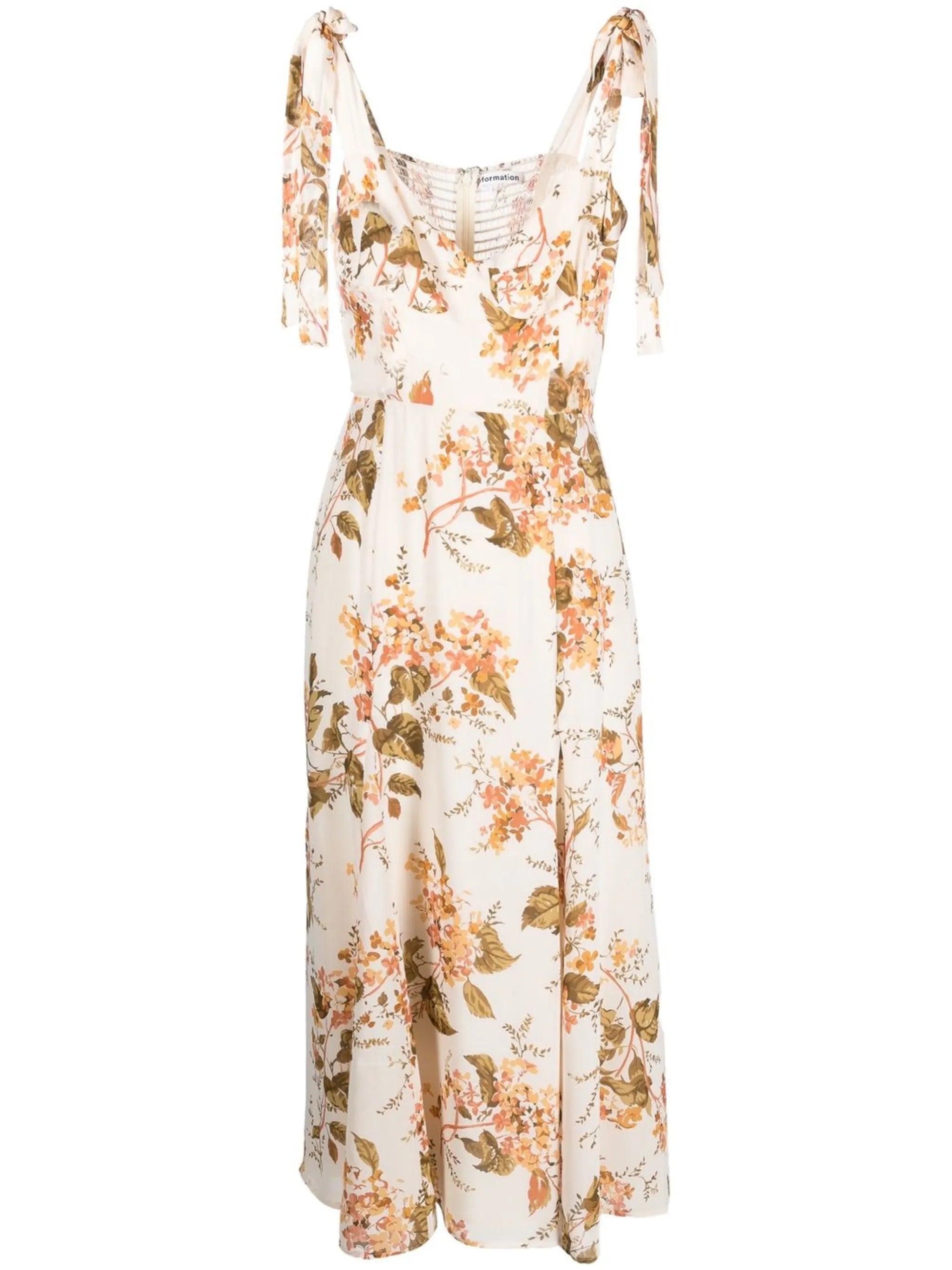 Nadira Bella-print midi dress
