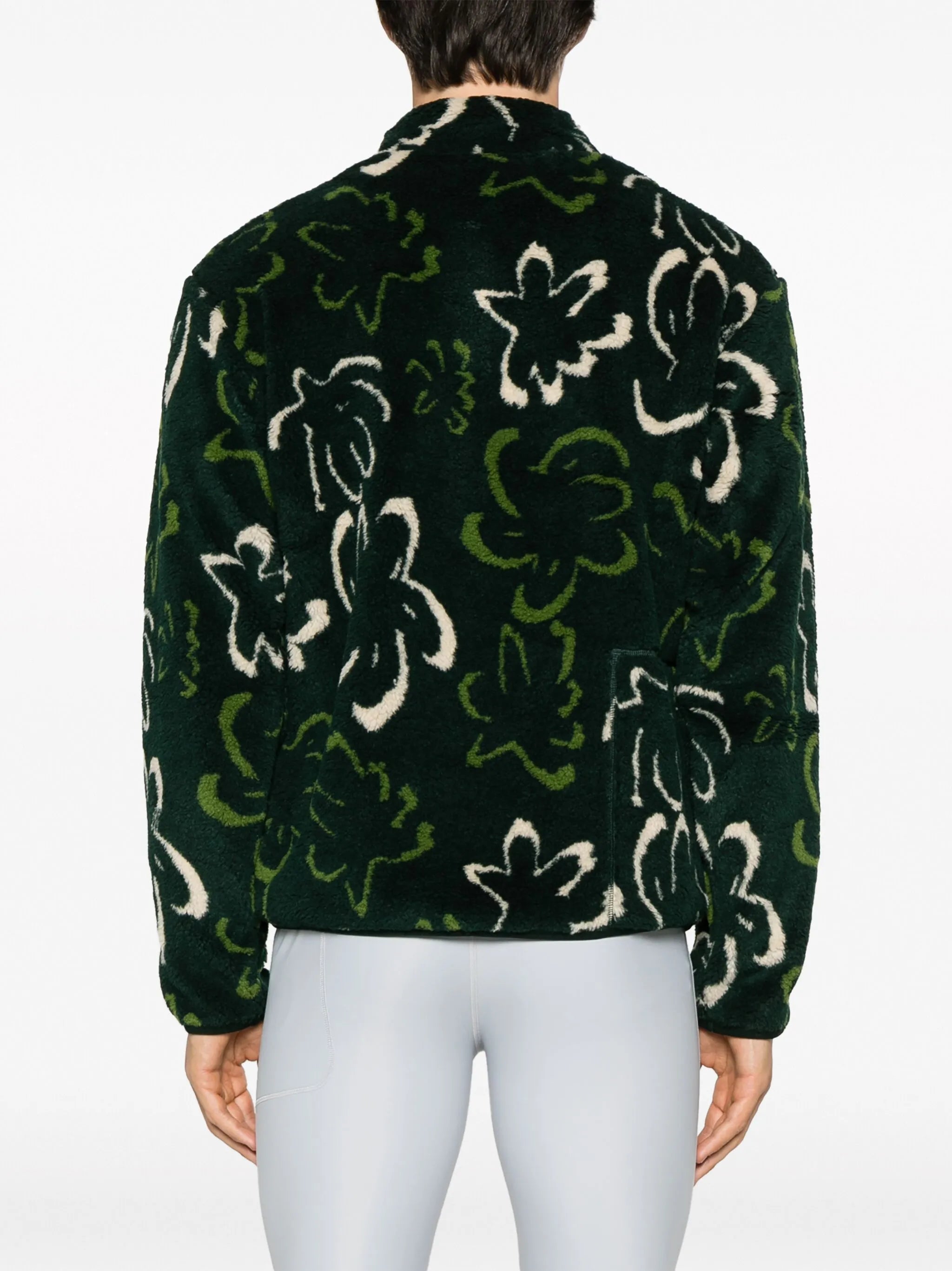 half-zip shearling jacket