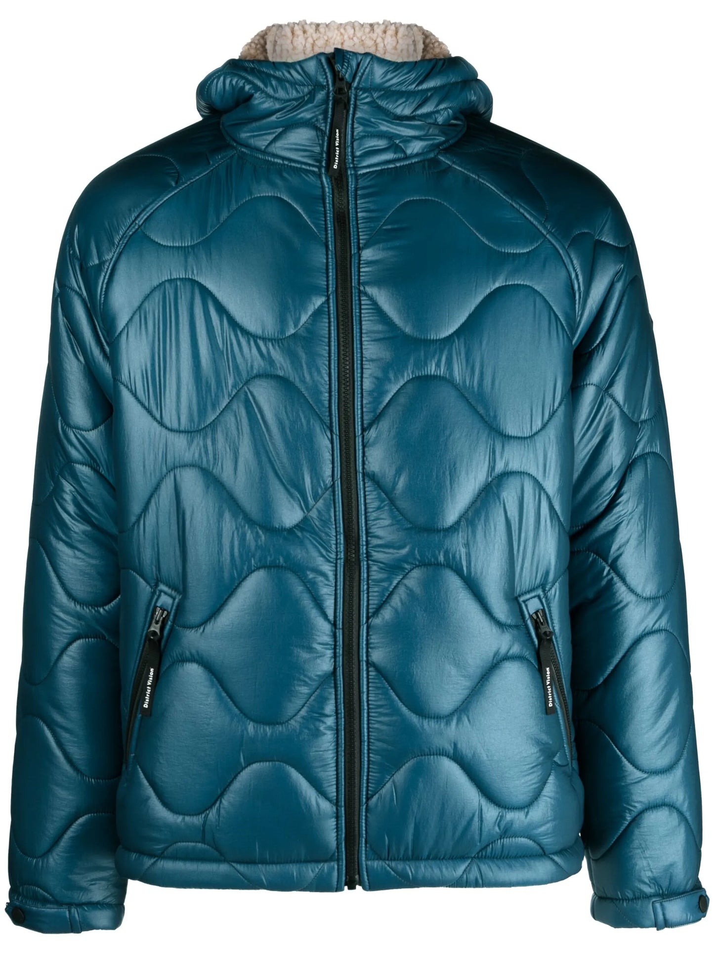 quilted fleece hooded jacket
