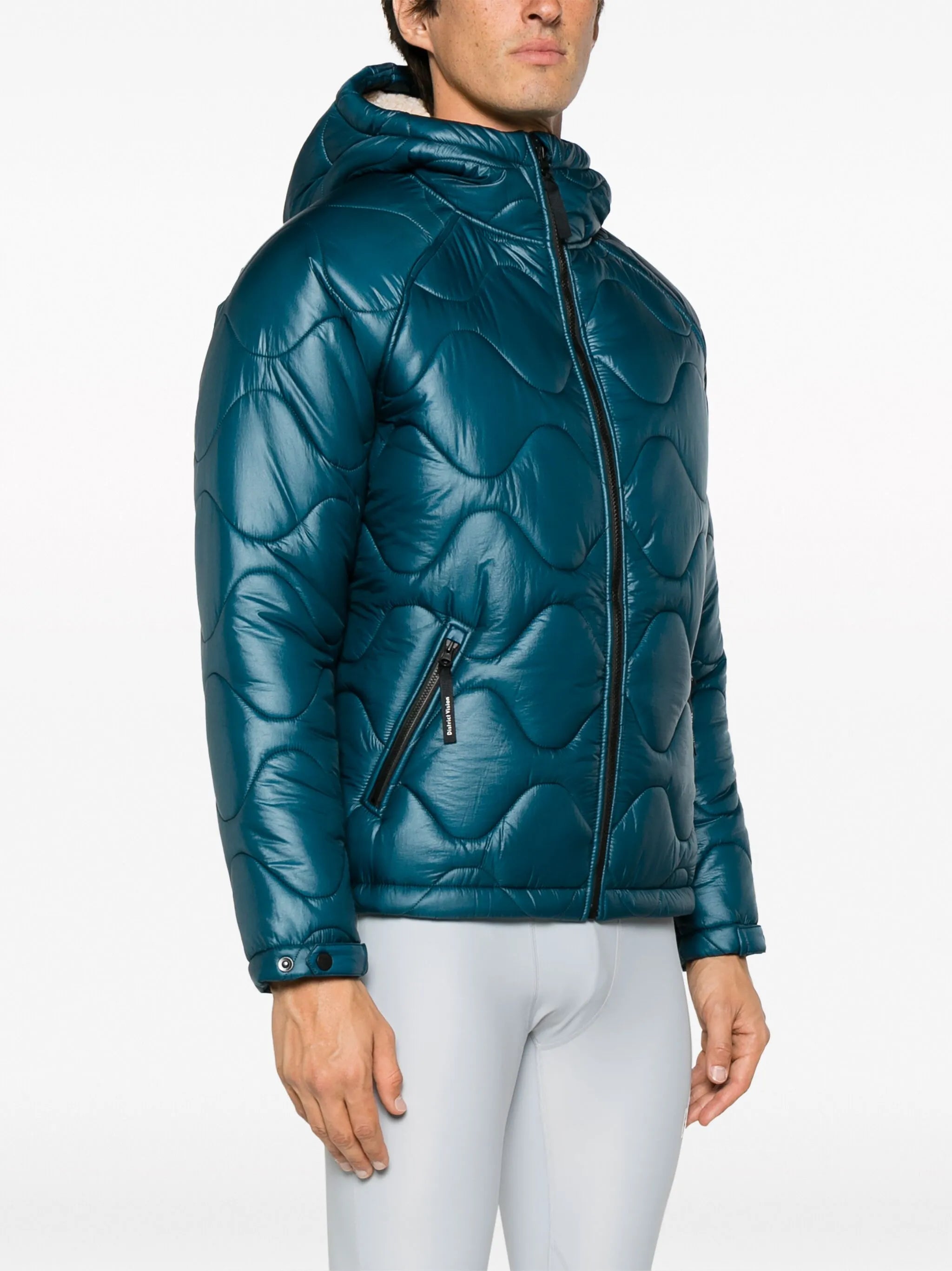 quilted fleece hooded jacket