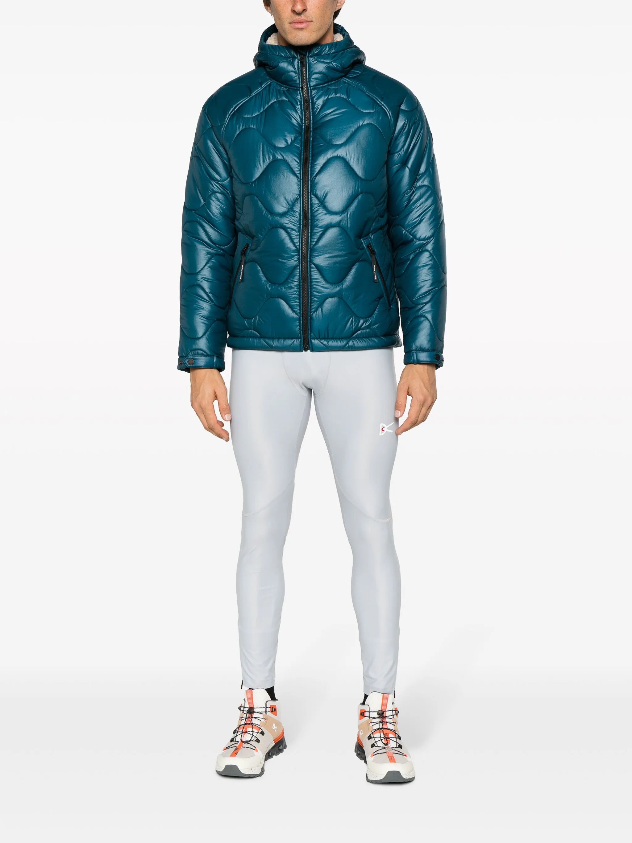 quilted fleece hooded jacket