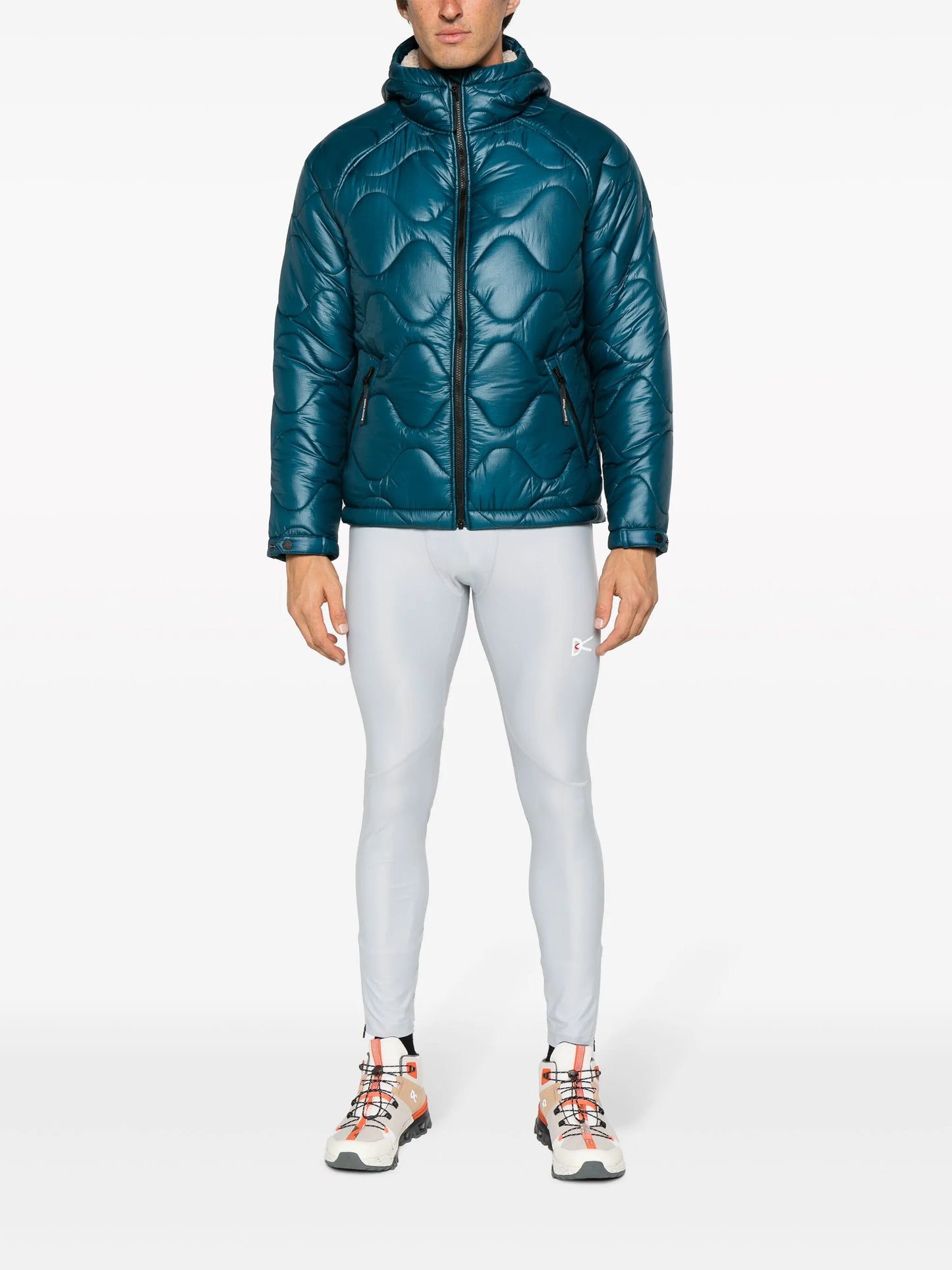 quilted fleece hooded jacket