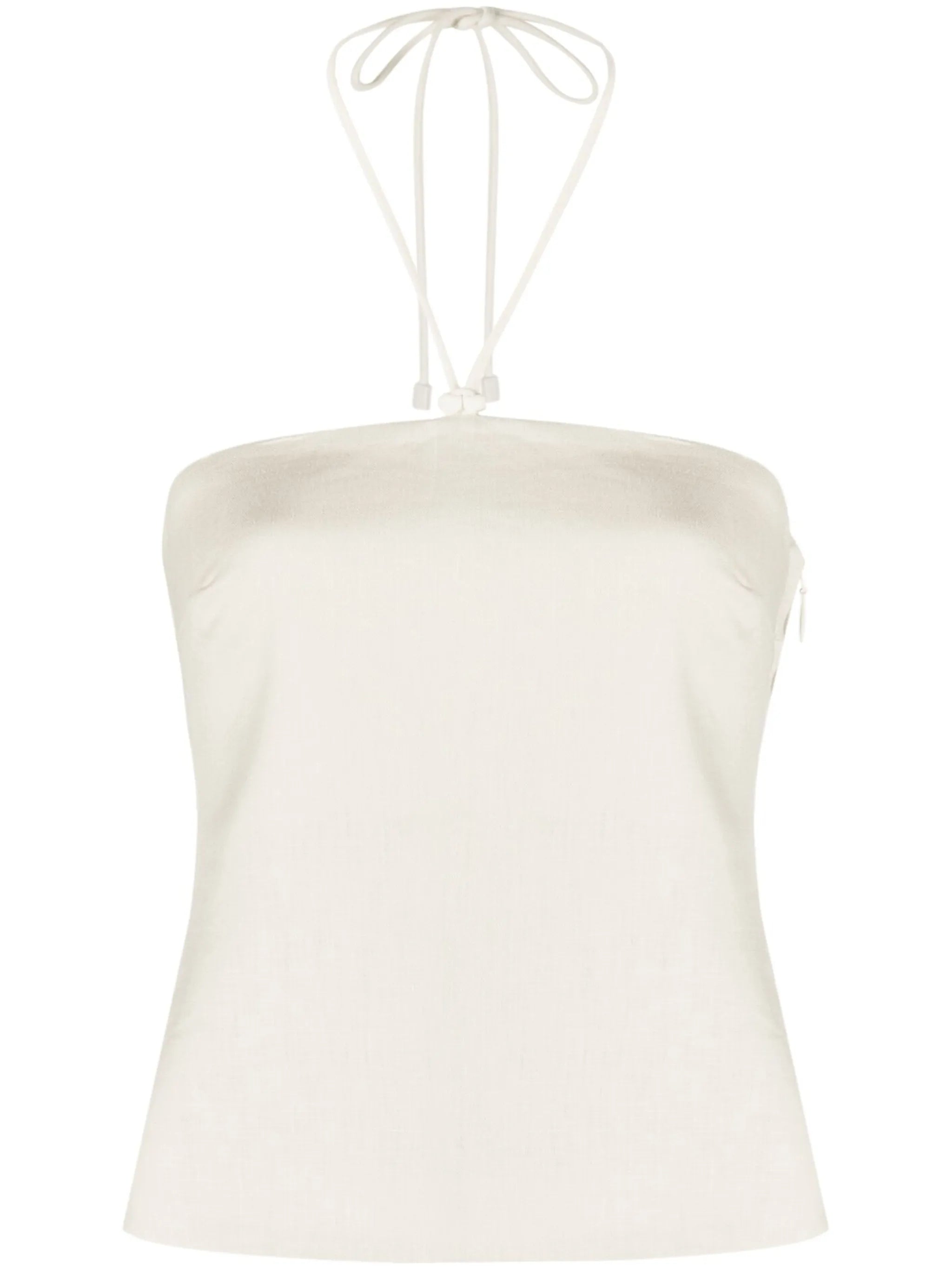 halterneck linen top