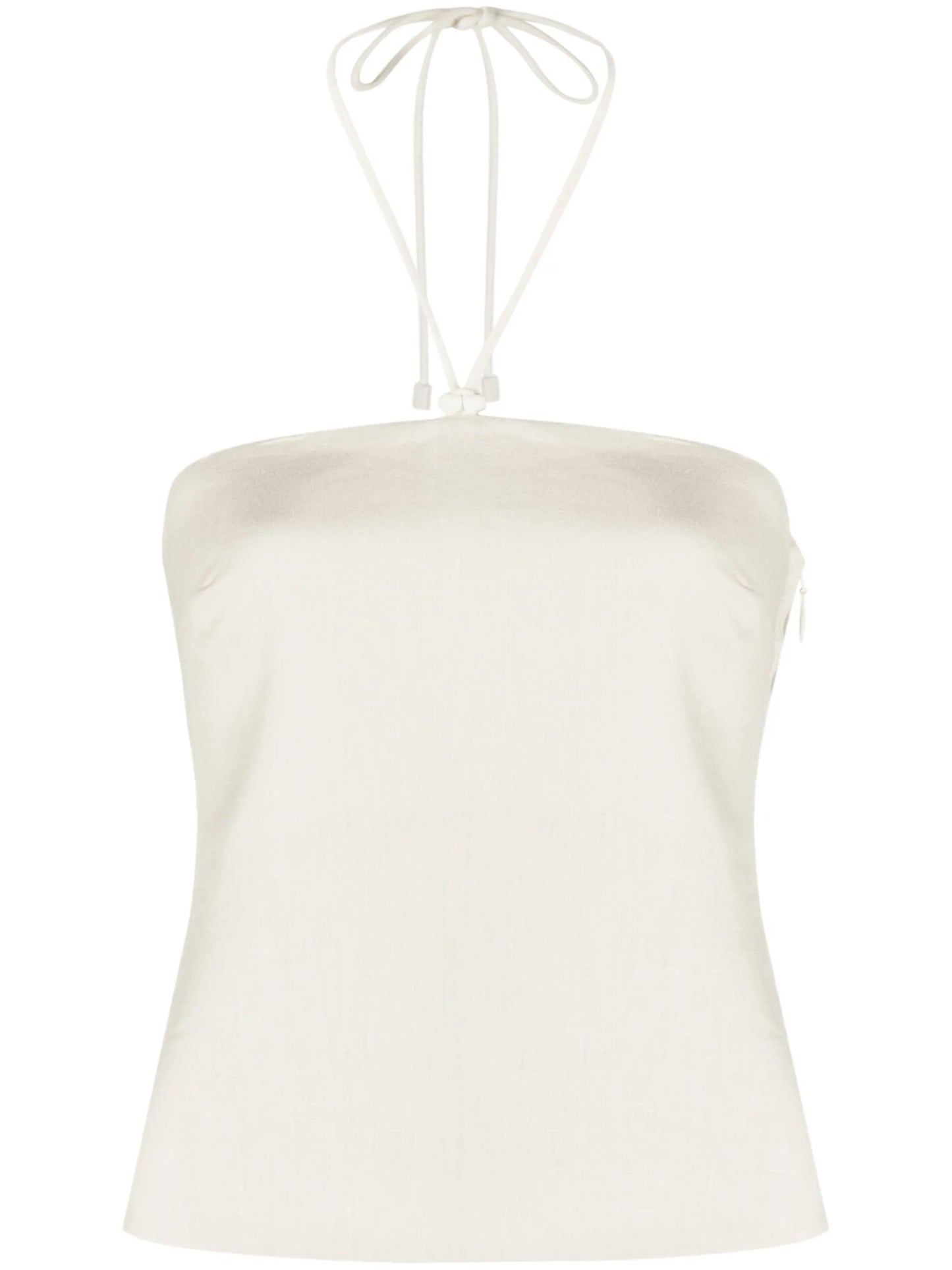 halterneck linen top