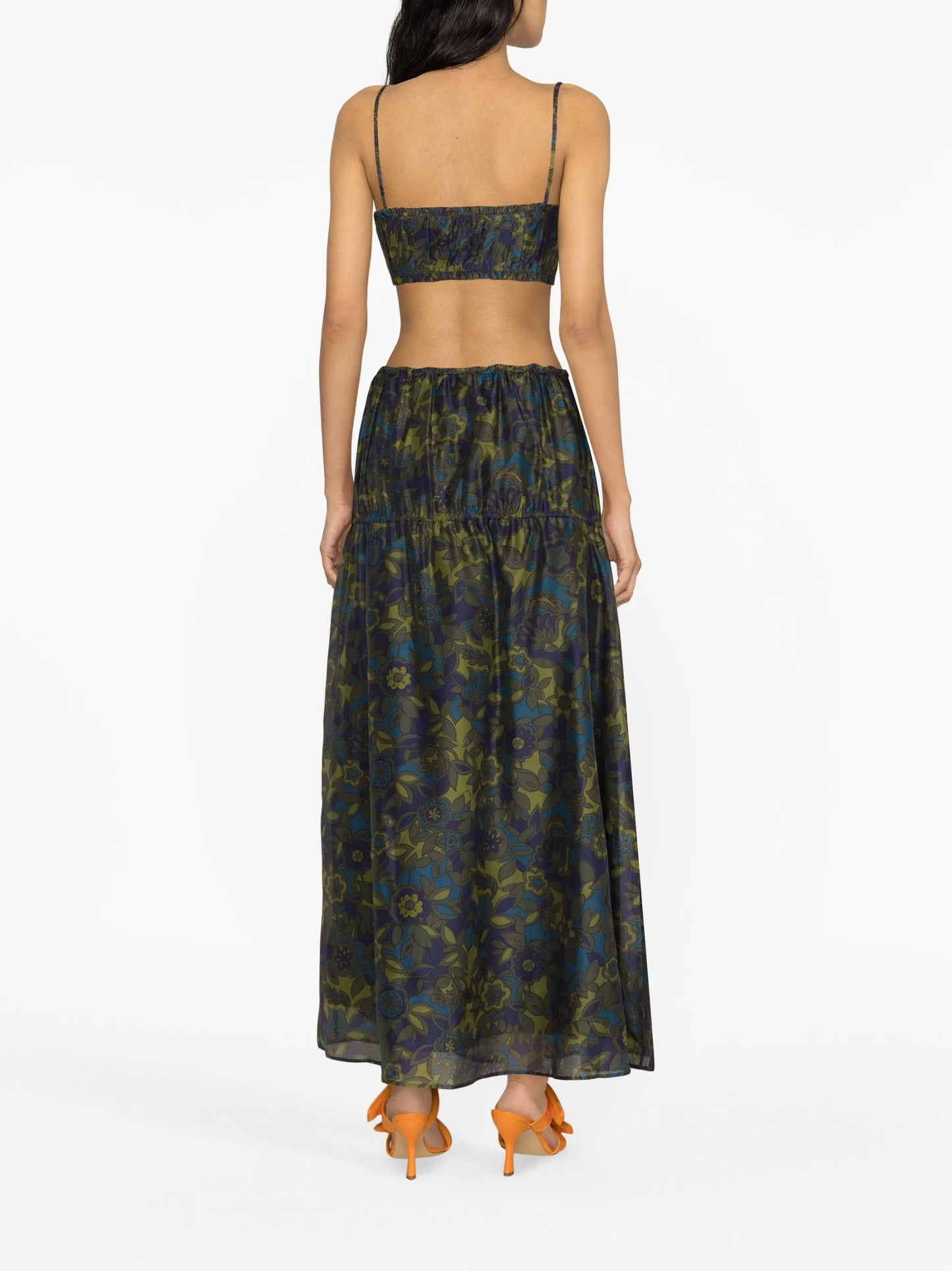 Valerio floral-print maxi skirt