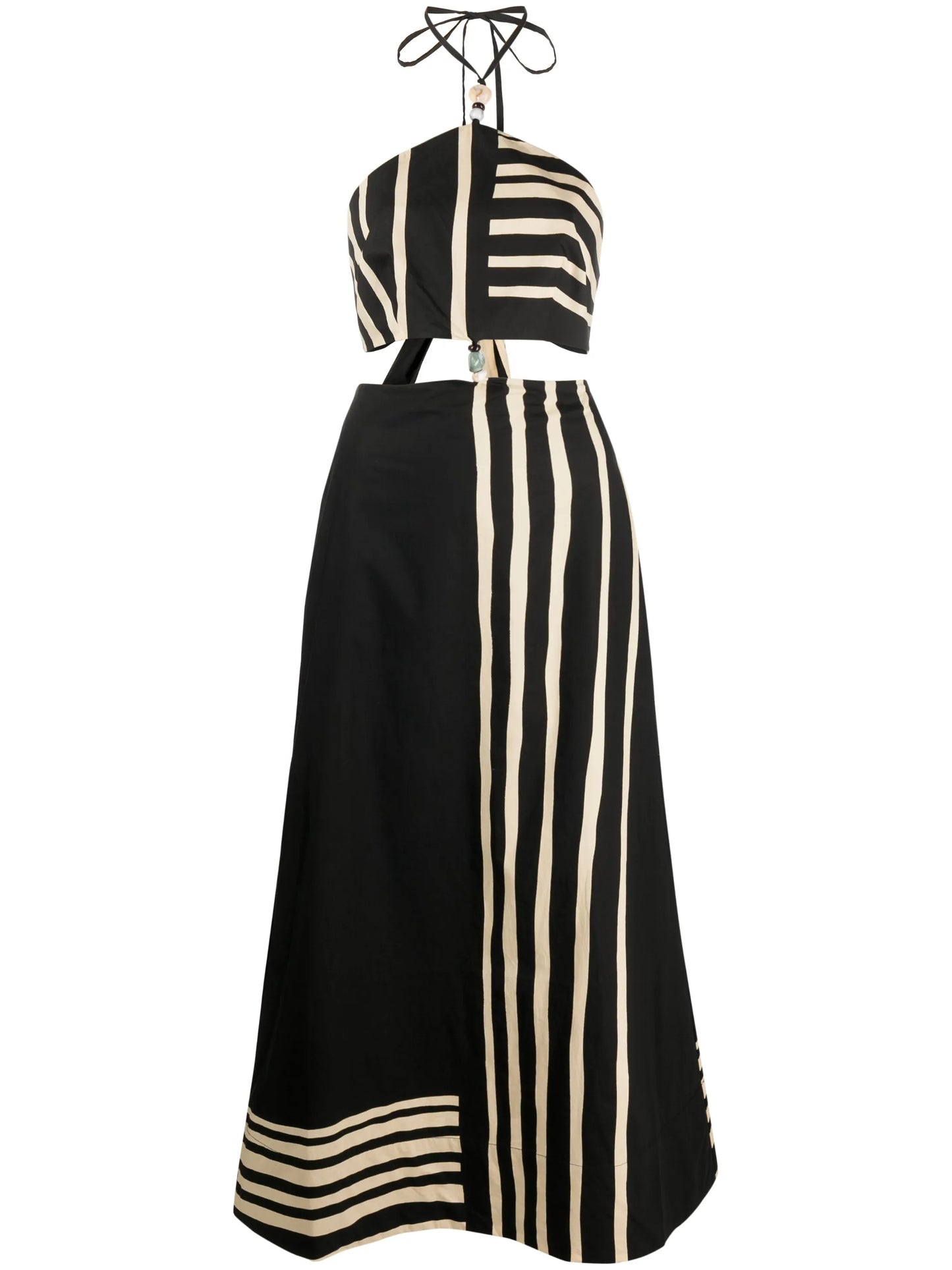 bead-embellished cotton maxi dress