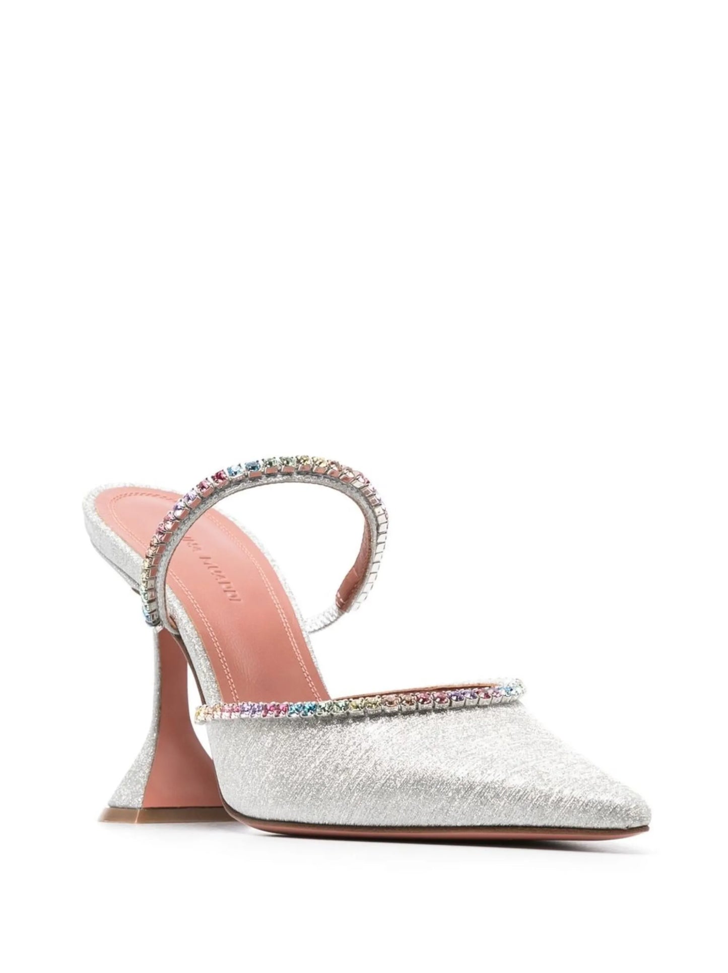 Gilda crystal-embellished 100mm mules
