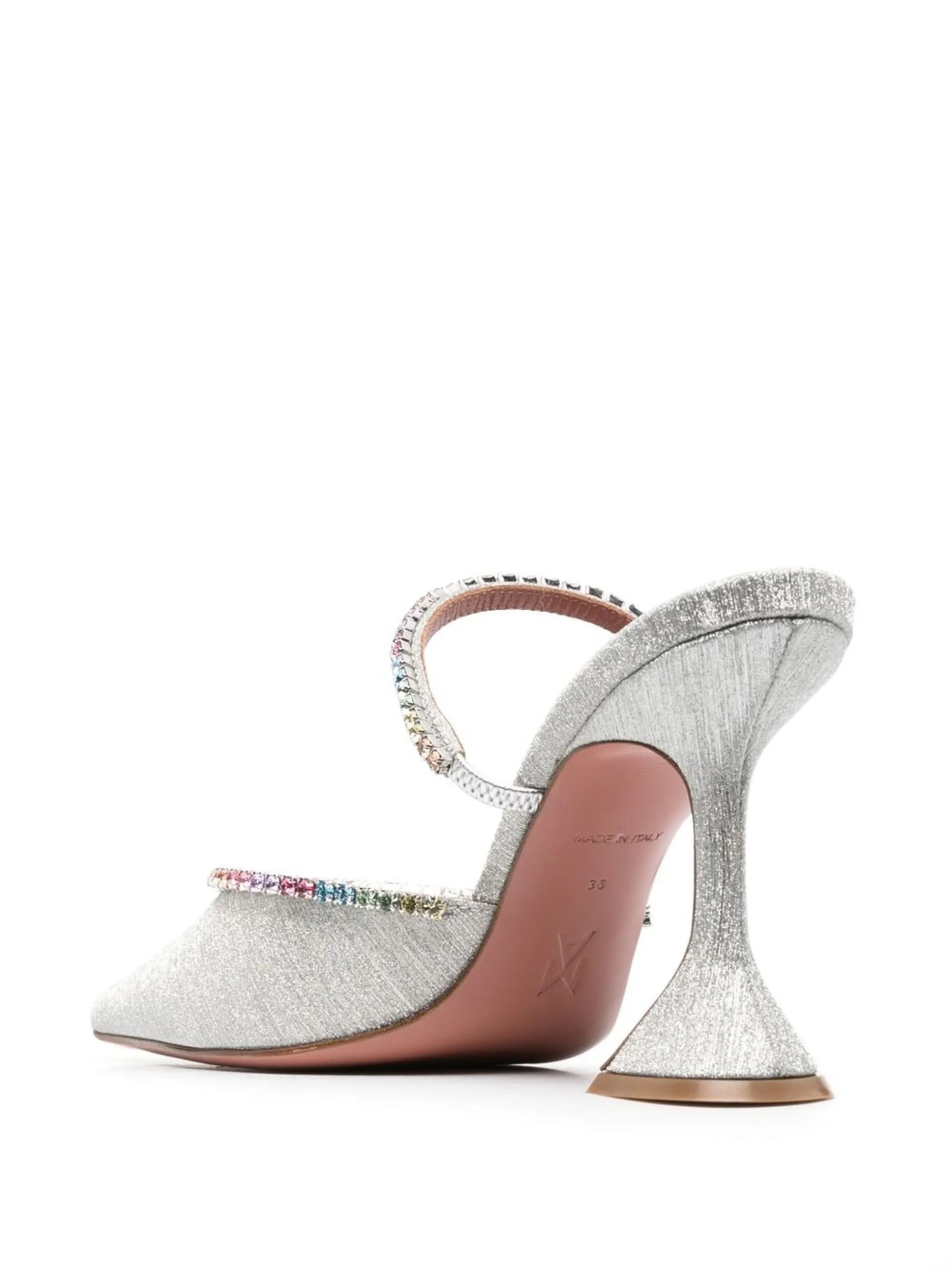 Gilda crystal-embellished 100mm mules