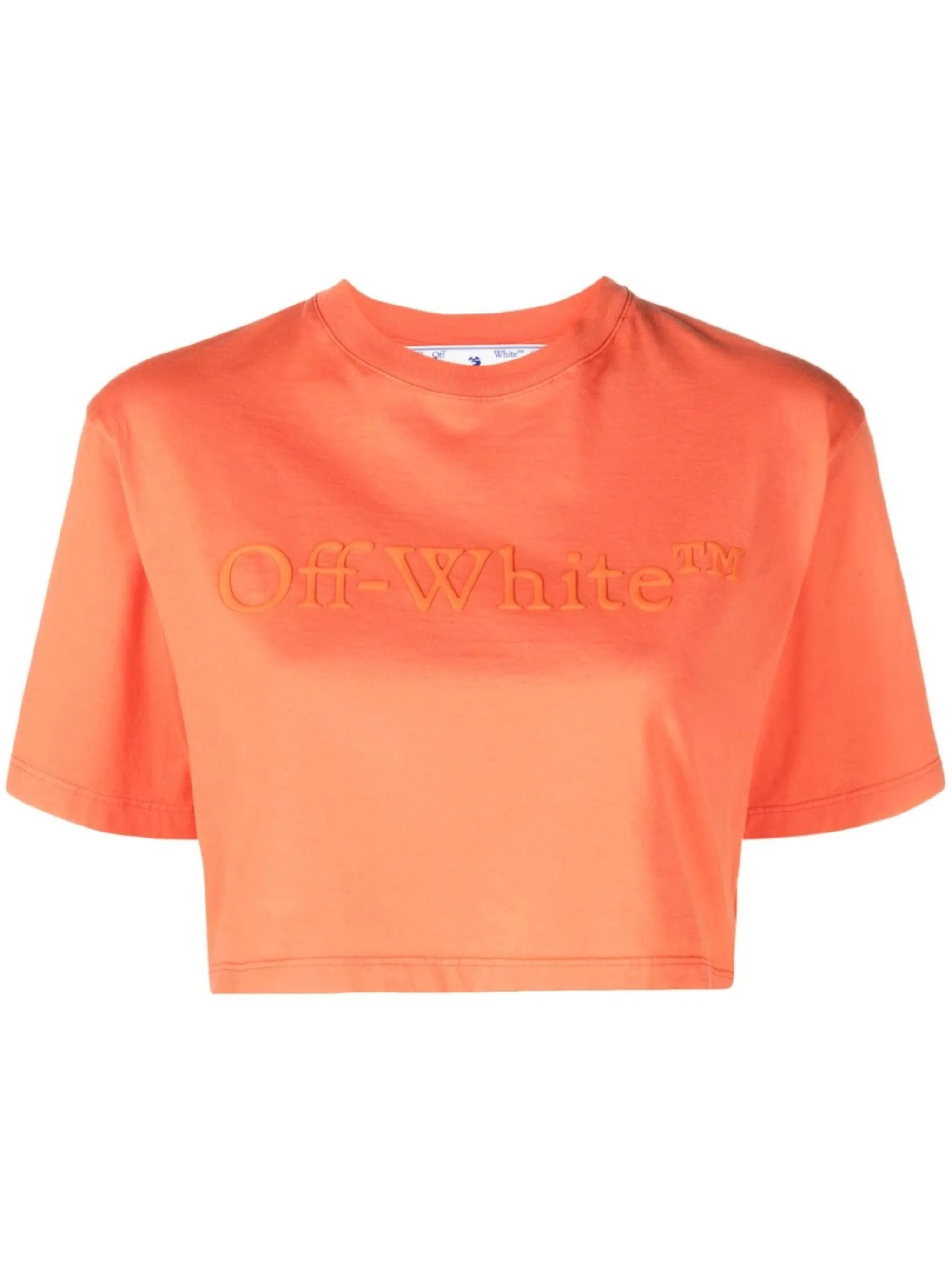 logo-print cropped T-shirt