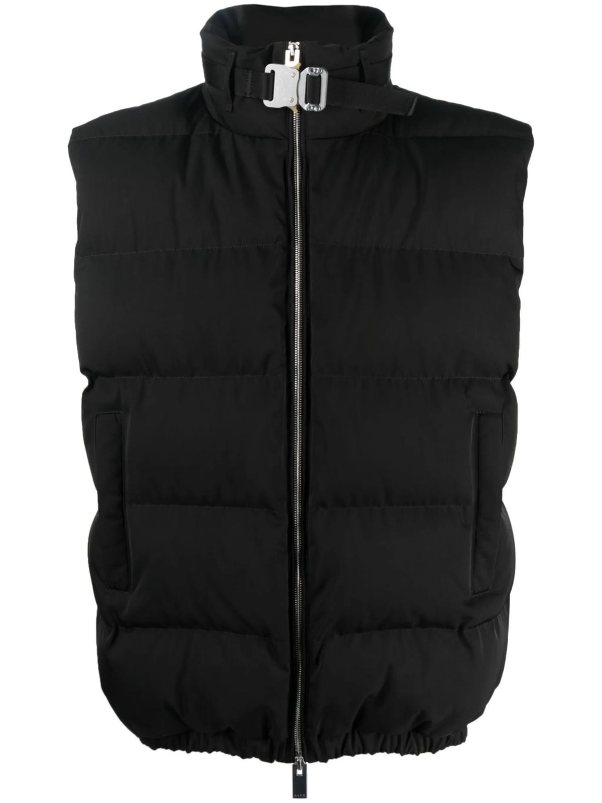 buckle detail padded gilet