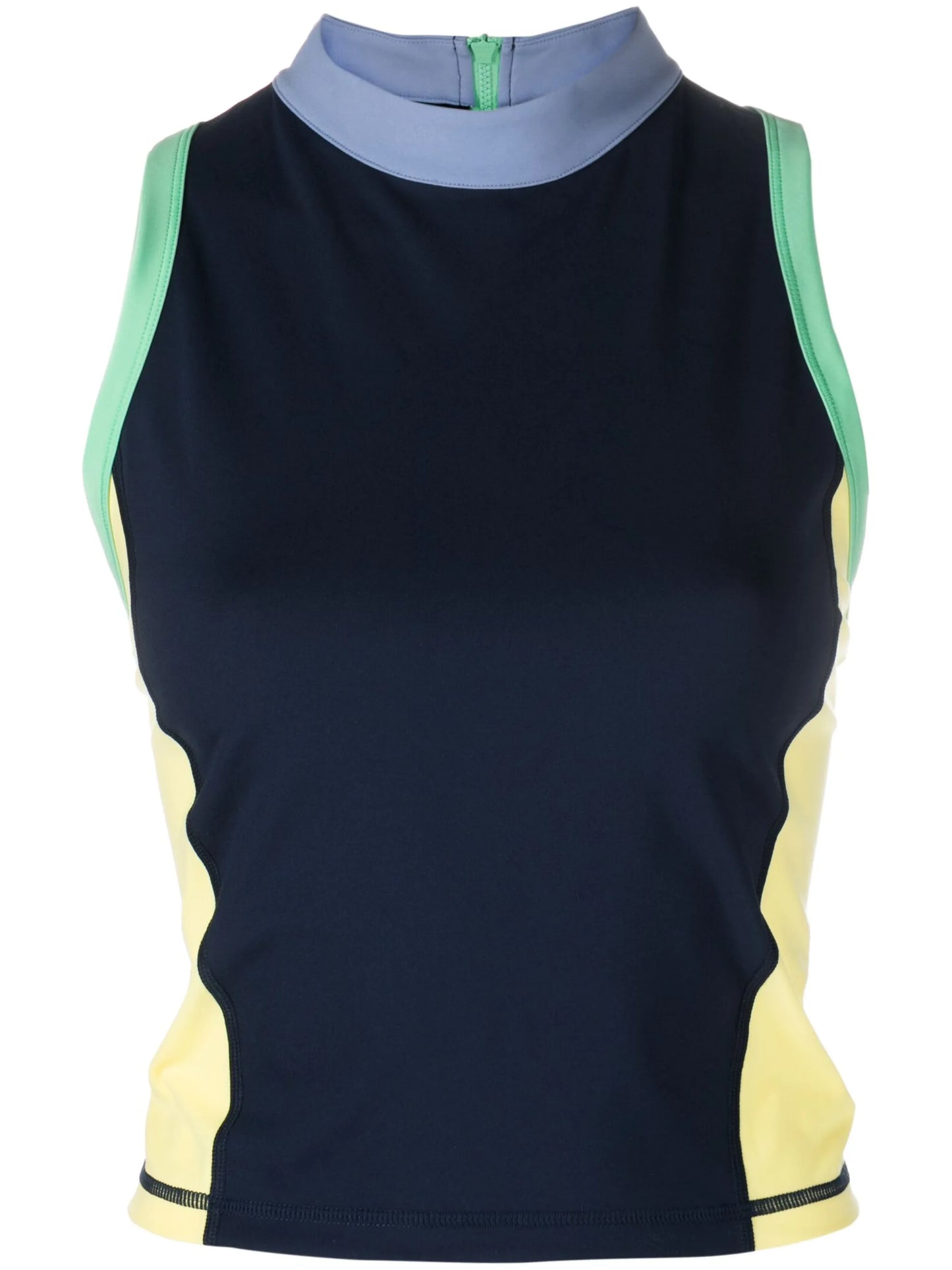 Power zip back tank top