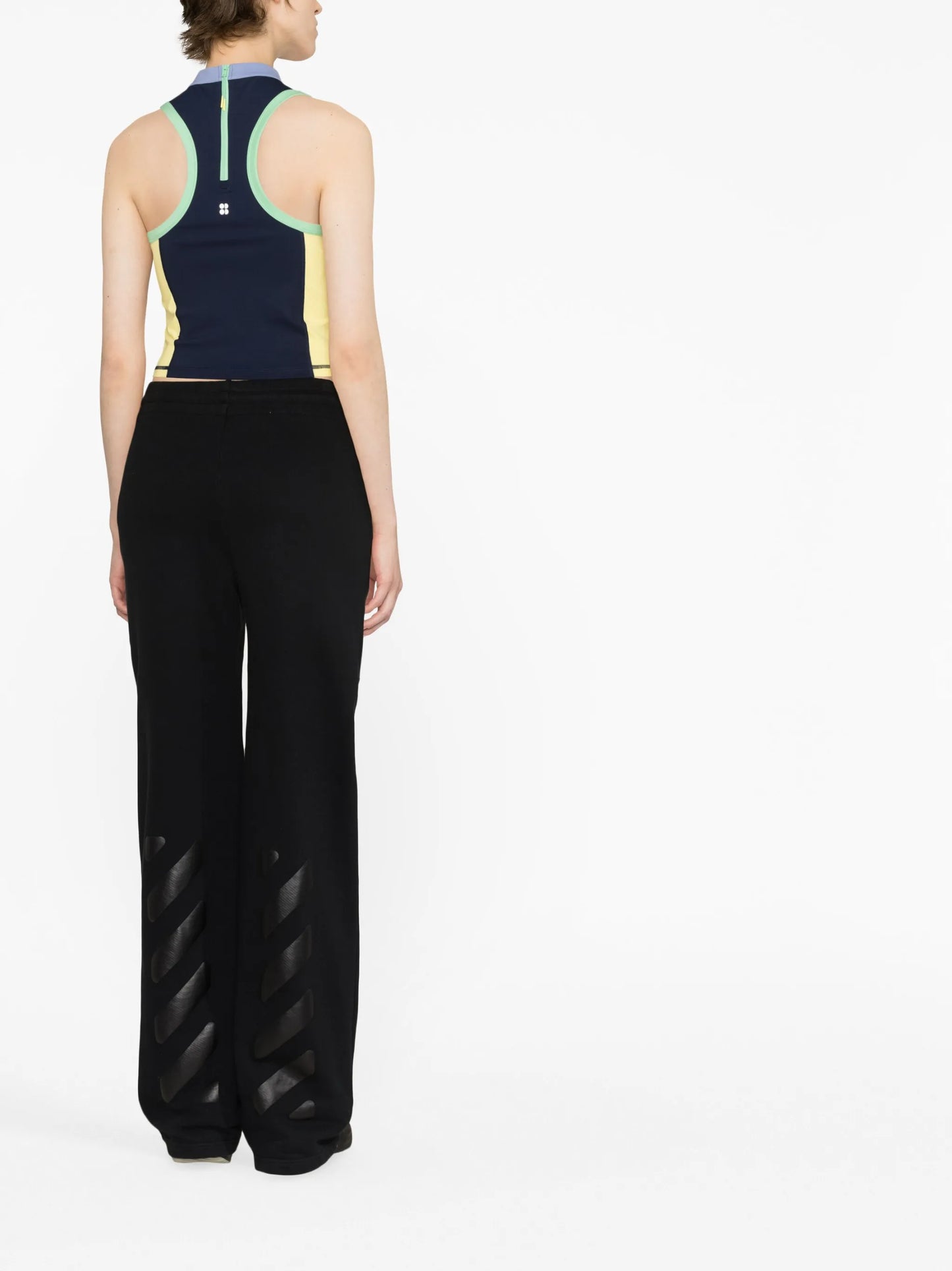 Power zip back tank top