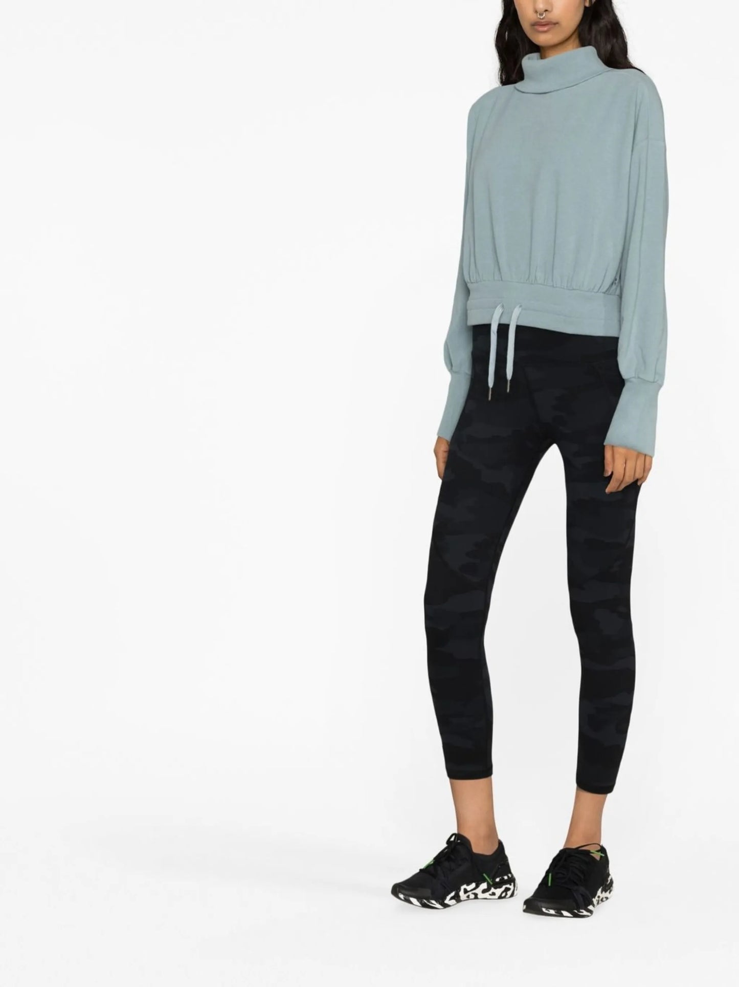 Melody cropped roll-neck sweatshirt