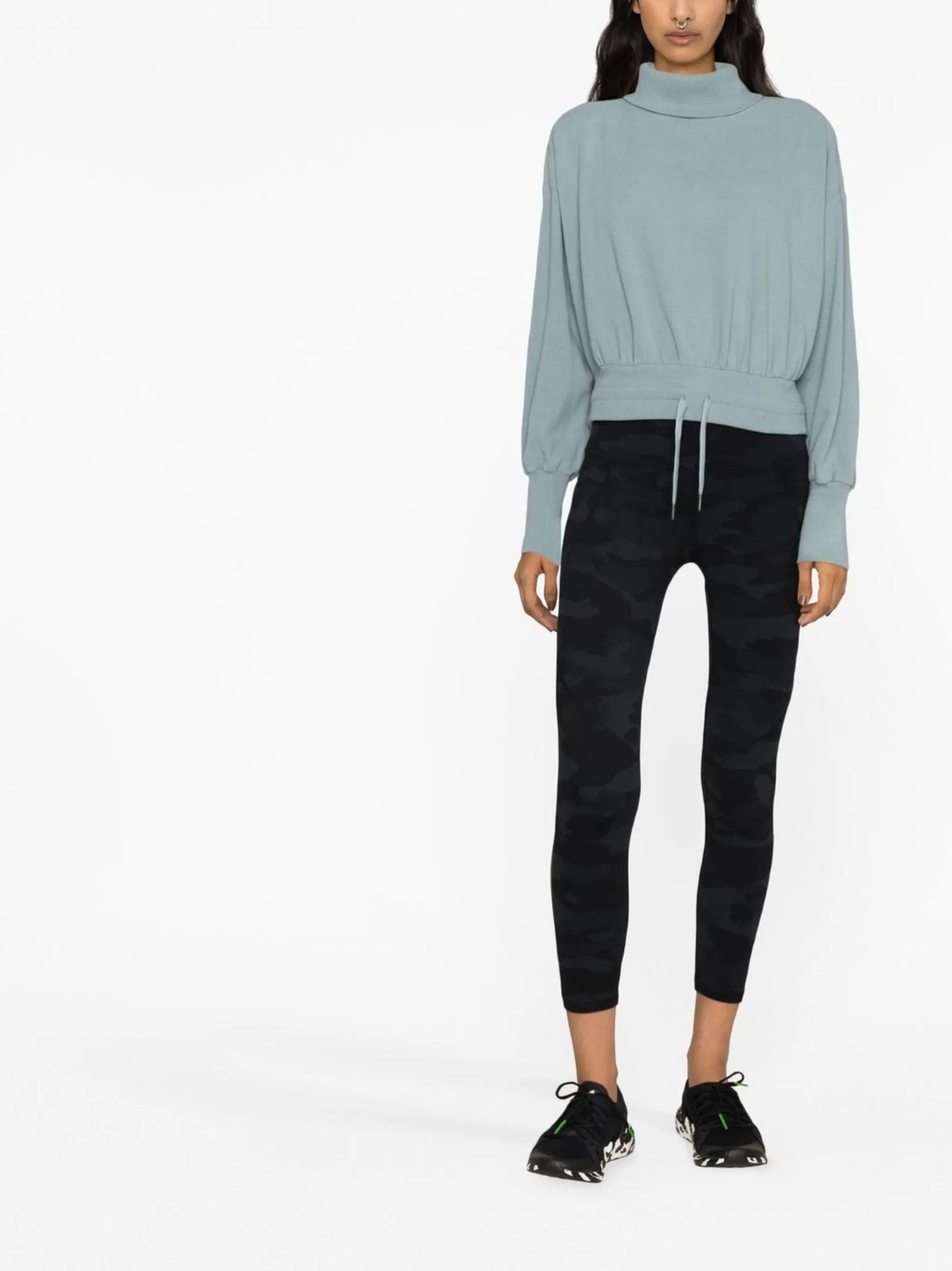 Melody cropped roll-neck sweatshirt