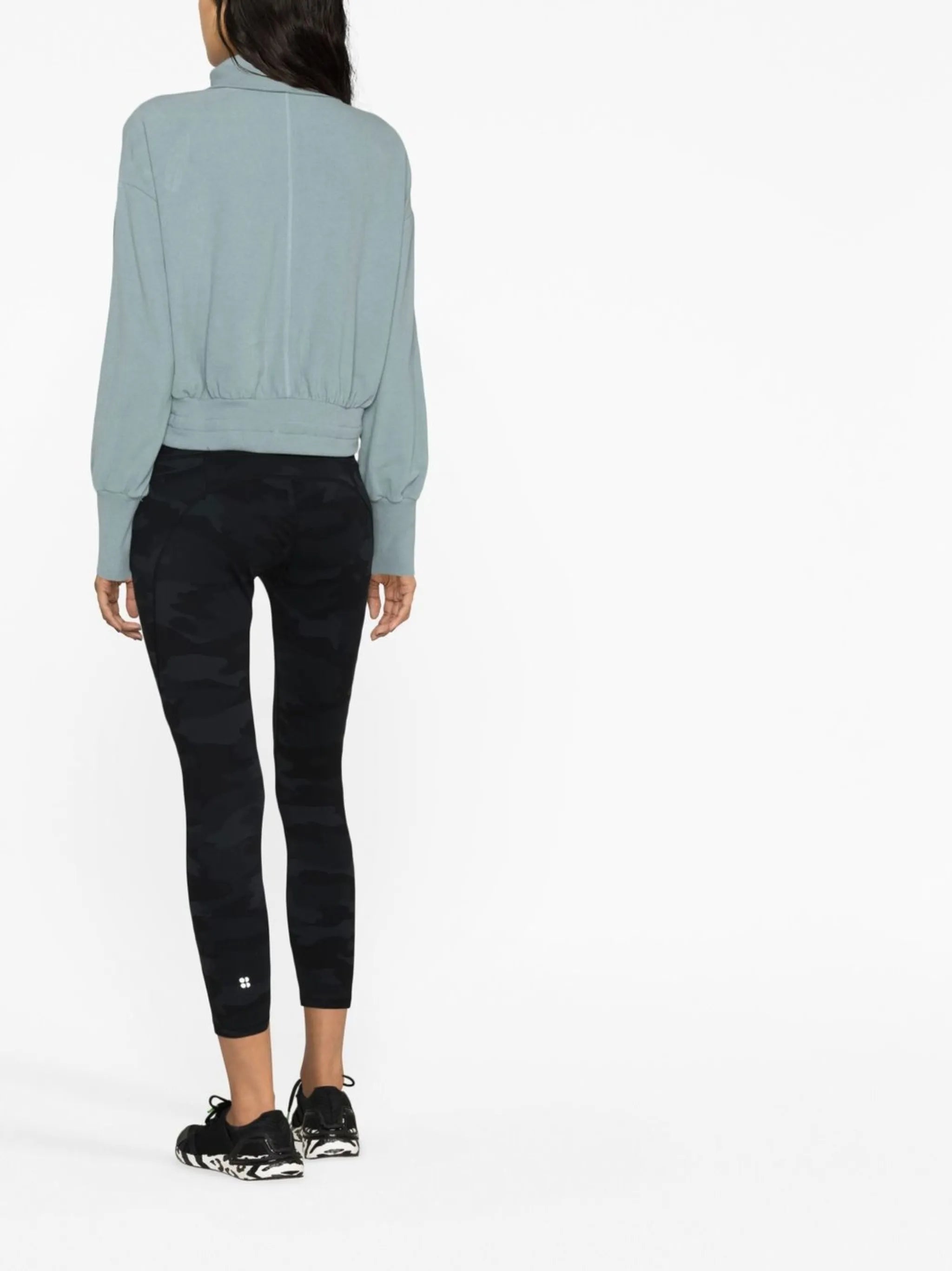 Melody cropped roll-neck sweatshirt