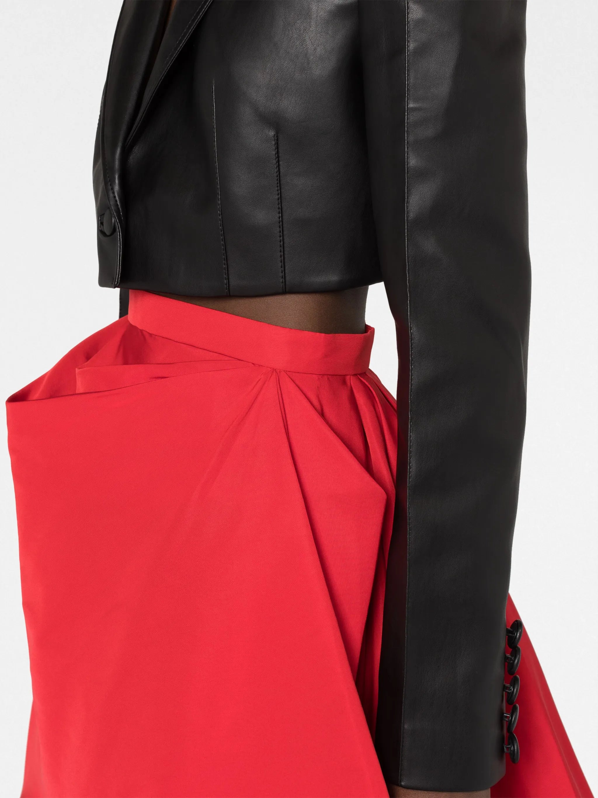 pleated A-line skirt